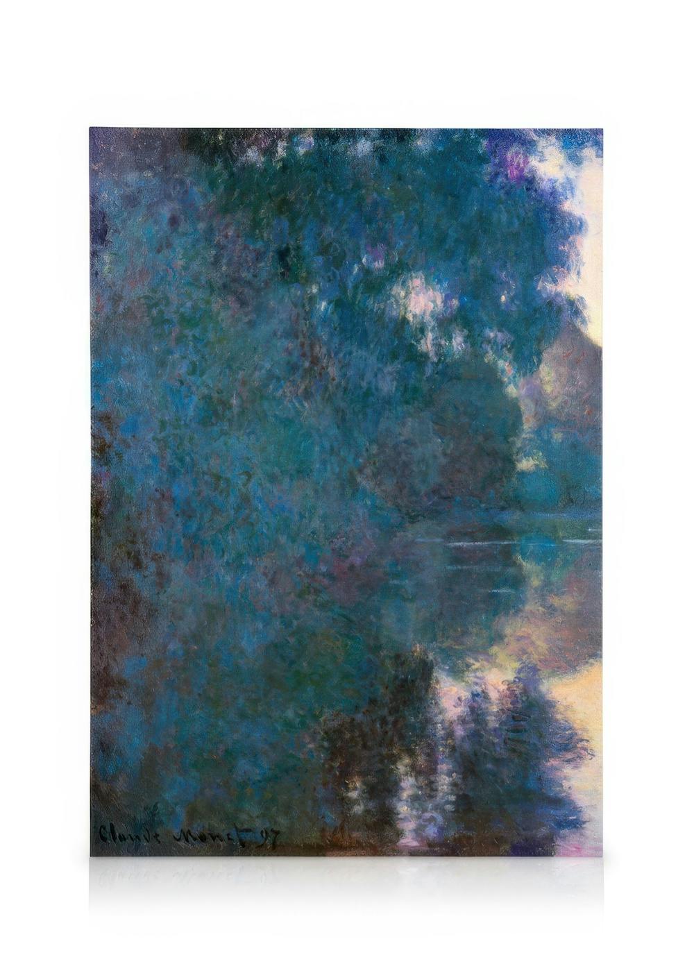 Monet - Morning on the Seine near Giverny Tableau sur toile (30x40 cm) Toiles