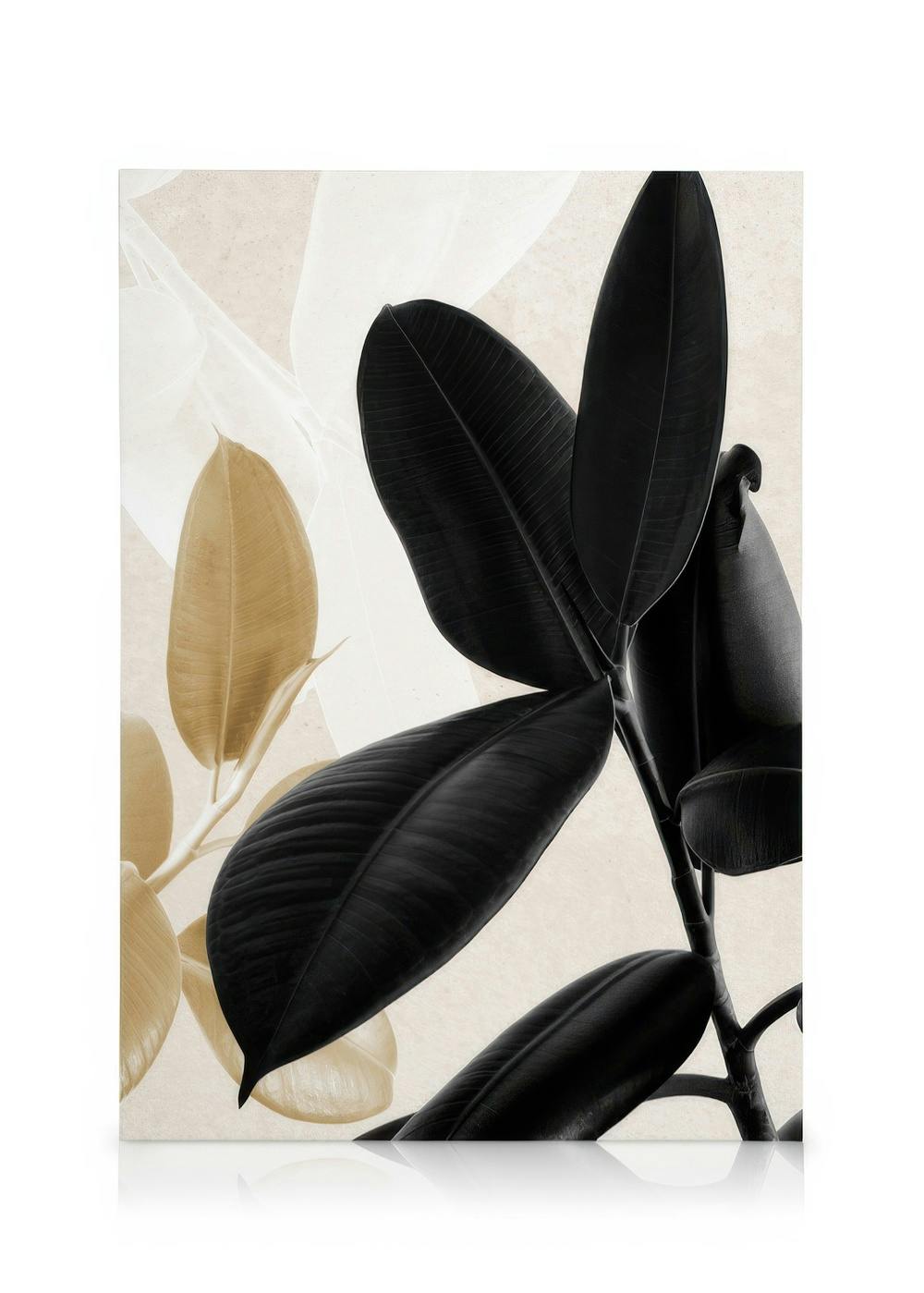 Canvas Prints Gold and Black No2 Canvas print (30x40 cm - Oak Frame)