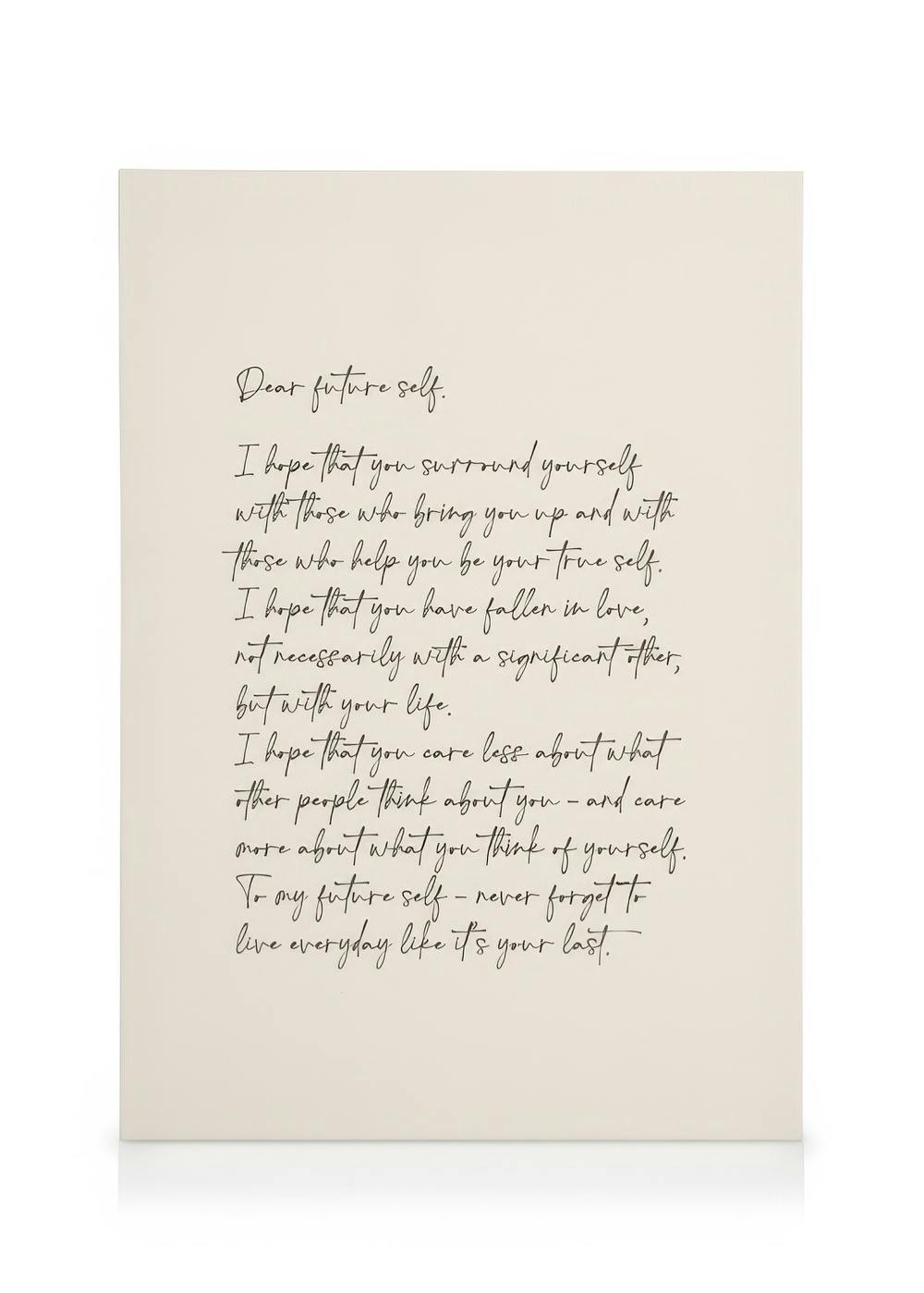 Canvas Prints Dear Future Self Canvas print (50x70 cm)
