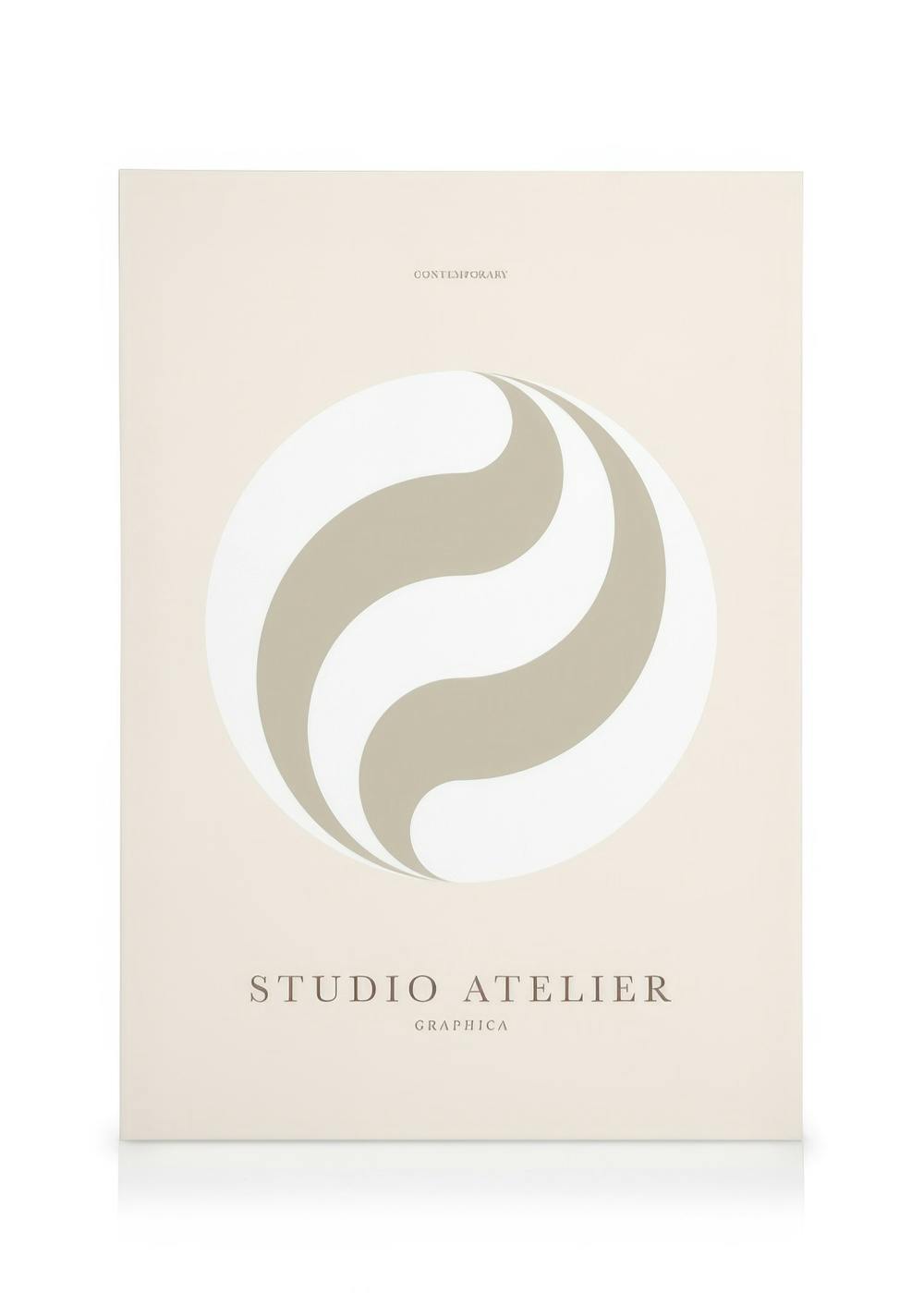 Swirly Globe Stampa su Tela (50x70 cm - Cornice in nero)- Arte astratta