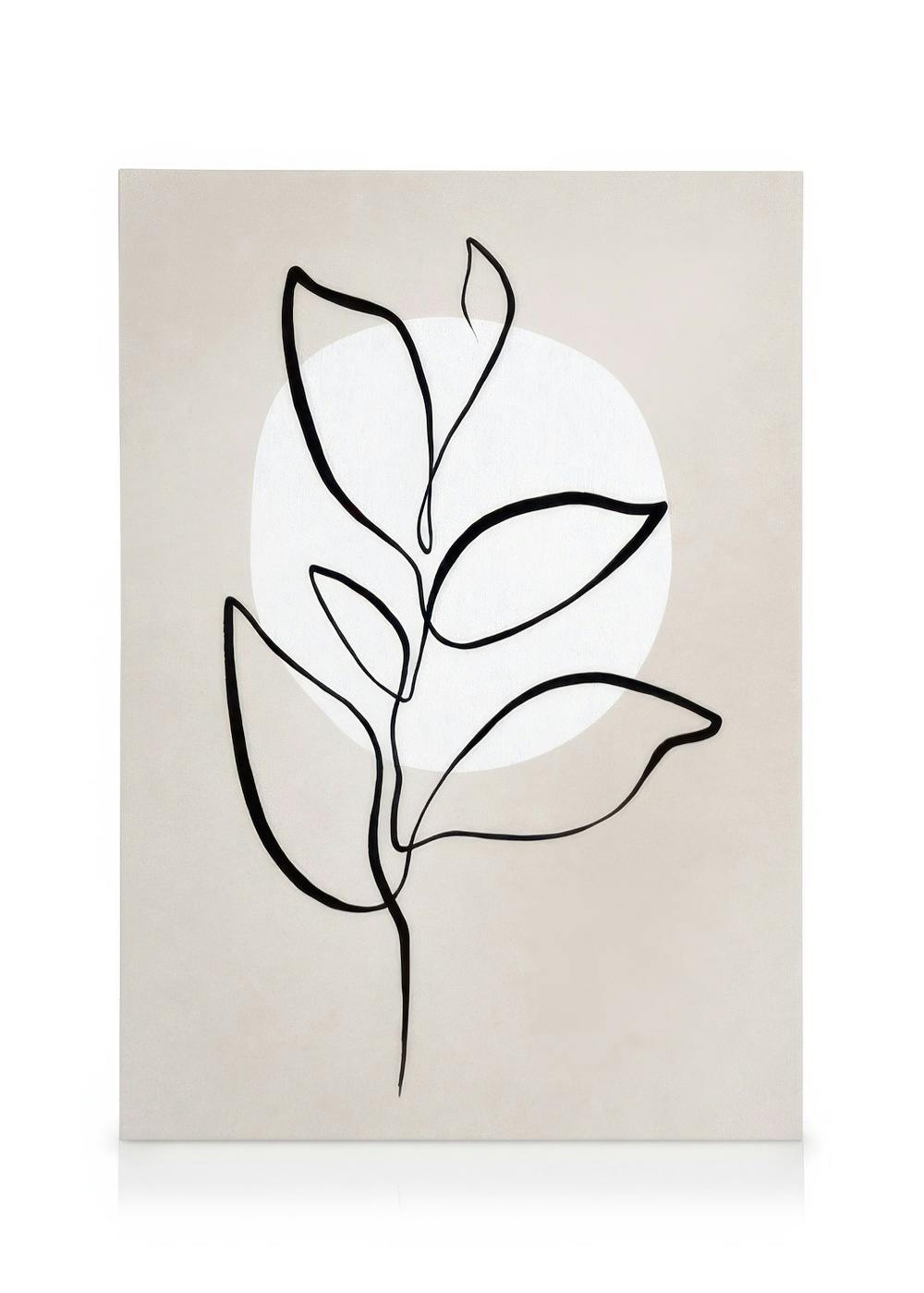 Canvas Schilderijen Botanical Lines No2 Canvas (70x100 cm - Fotolijst Zwart)