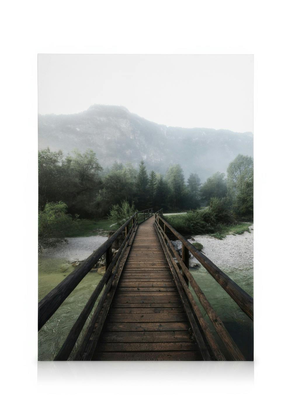 Telas decorativas Wooden Bridge Quadro em tela (30x40 cm - Moldura Preta)