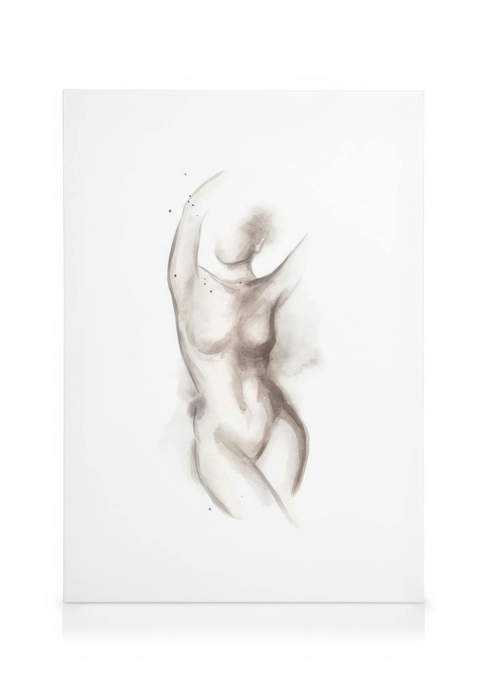 Canvas Prints Body Sketch No1 Canvas print (50x70 cm - Oak Frame)