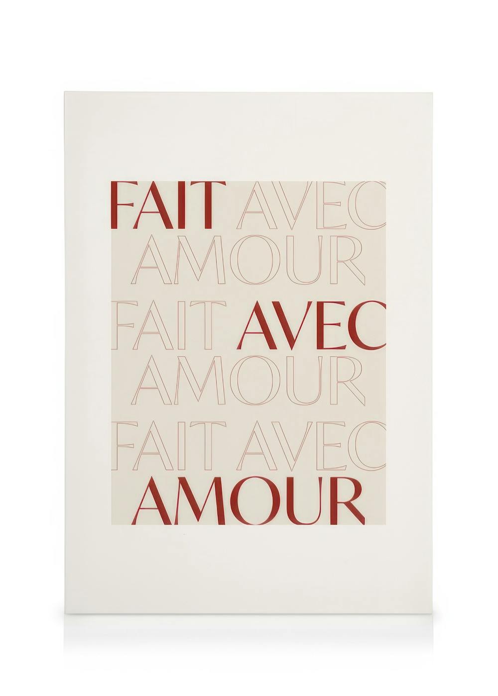 Canvastavlor Fait Avec Amour Canvastavla (30x40 cm - Svart ram)