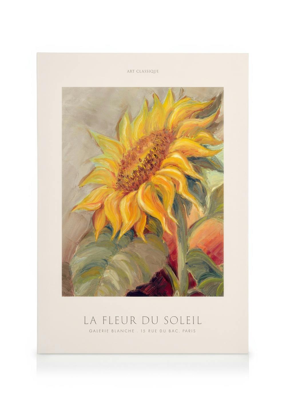 Telas decorativas The Sunflower Quadro em tela (50x70 cm - Moldura de Carvalho)