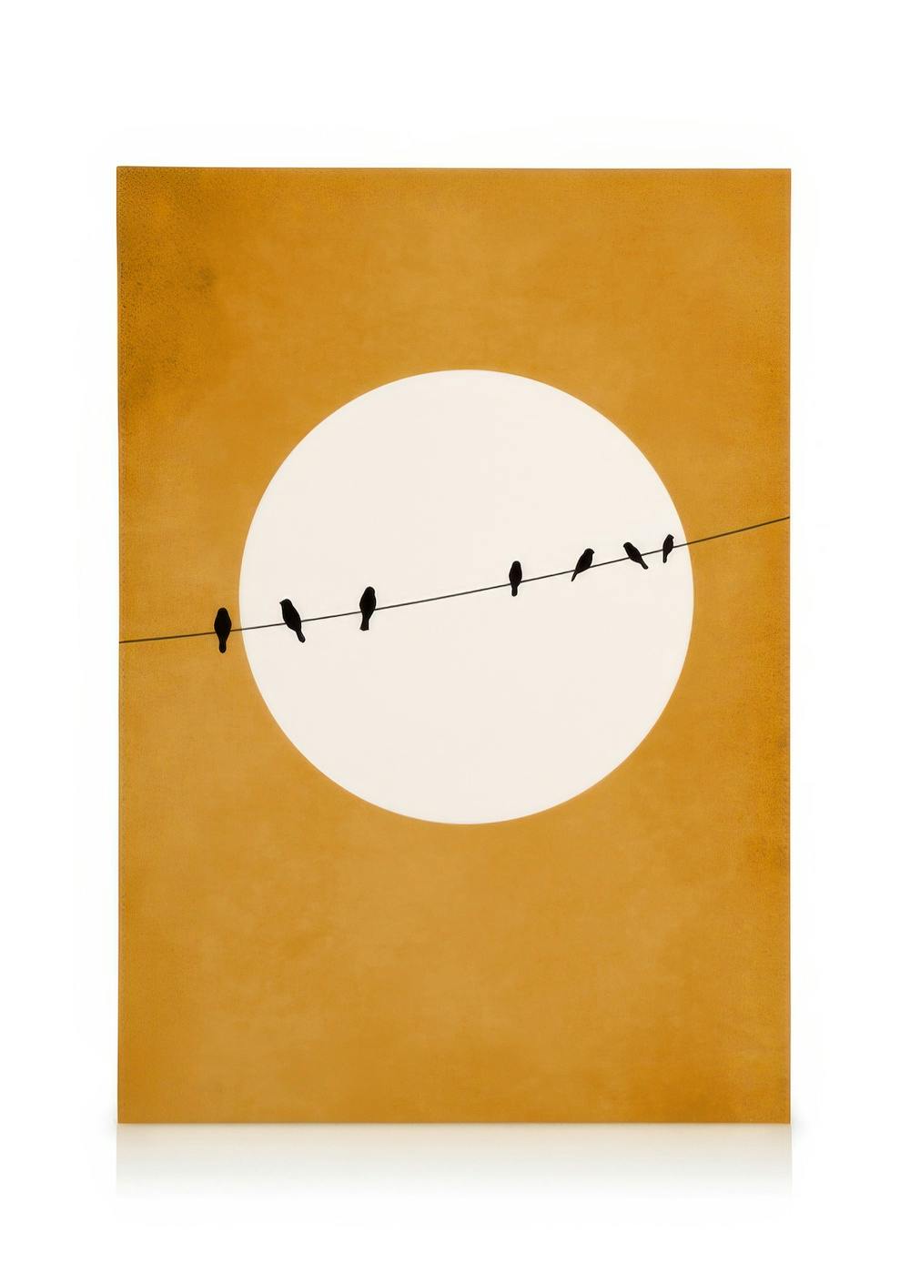 Telas decorativas Boris Draschoff / Kubistika - Chirping and Chilling Quadro em tela (30x40 cm - Moldura de Carvalho)