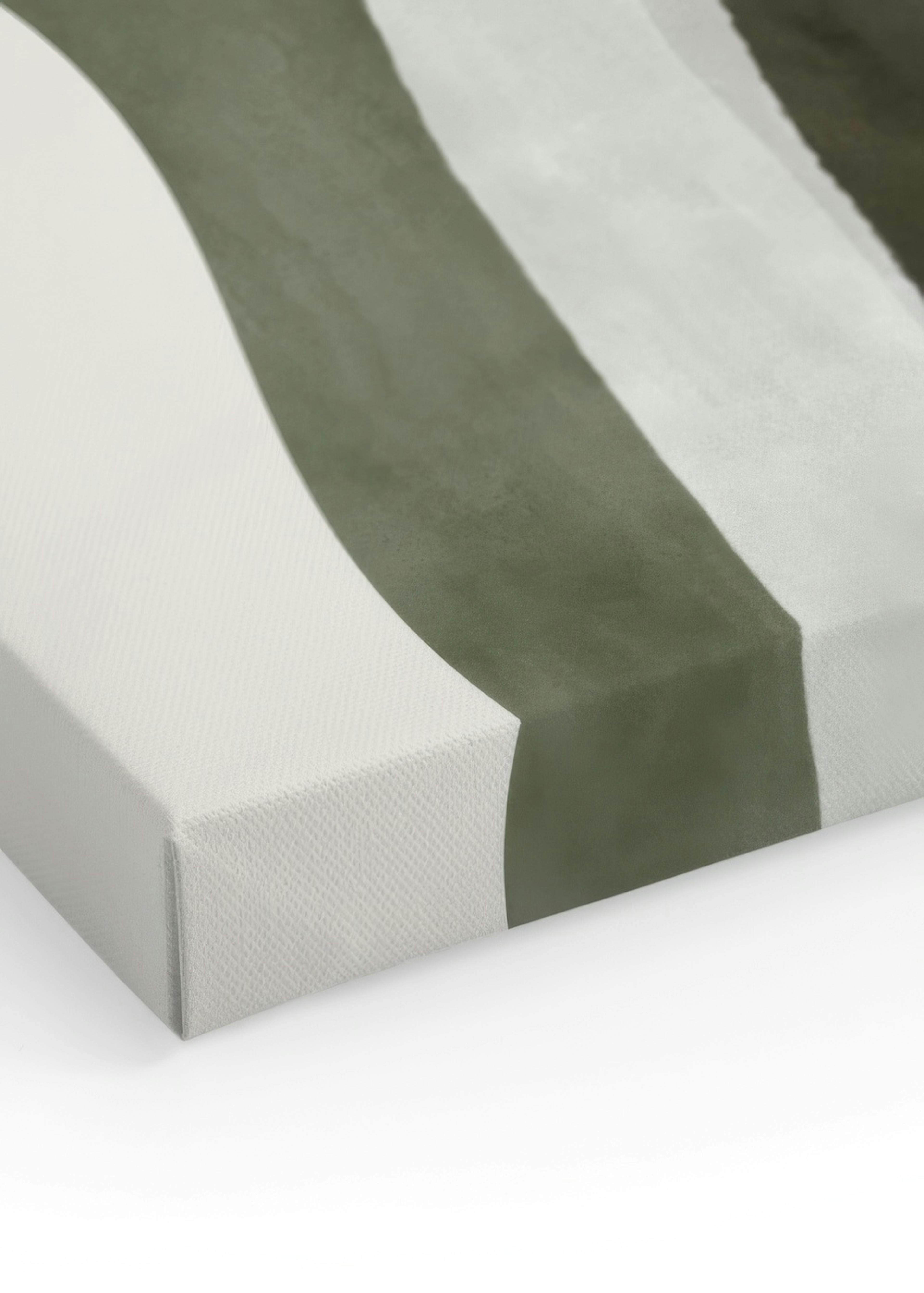 Abstract Green Shapes No1 Canvas