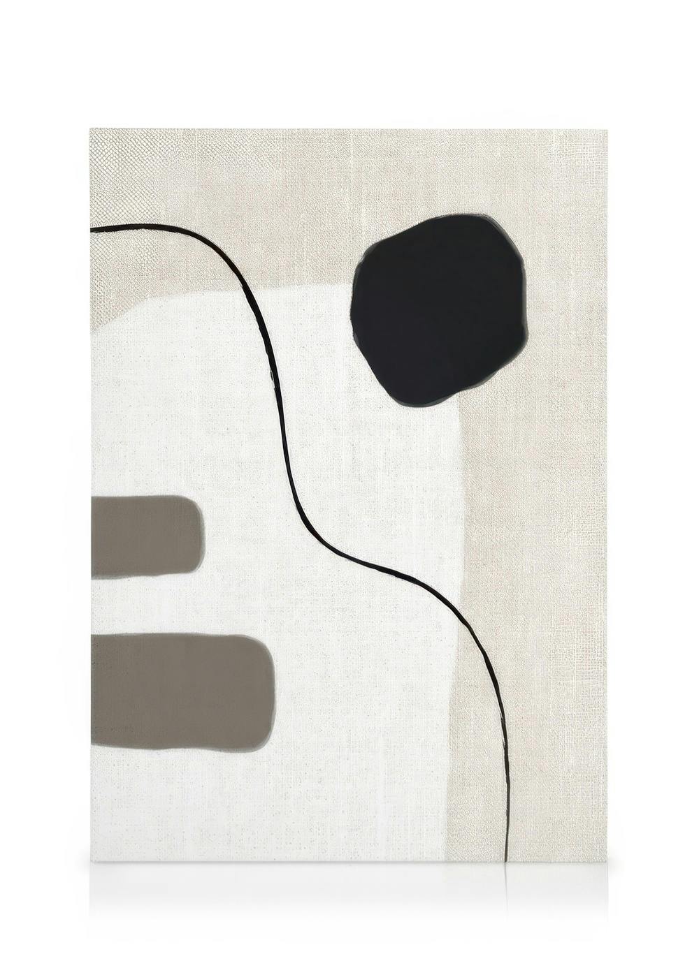 Canvas Prints Linen Shapes No2 Canvas print (50x70 cm - Black Frame)