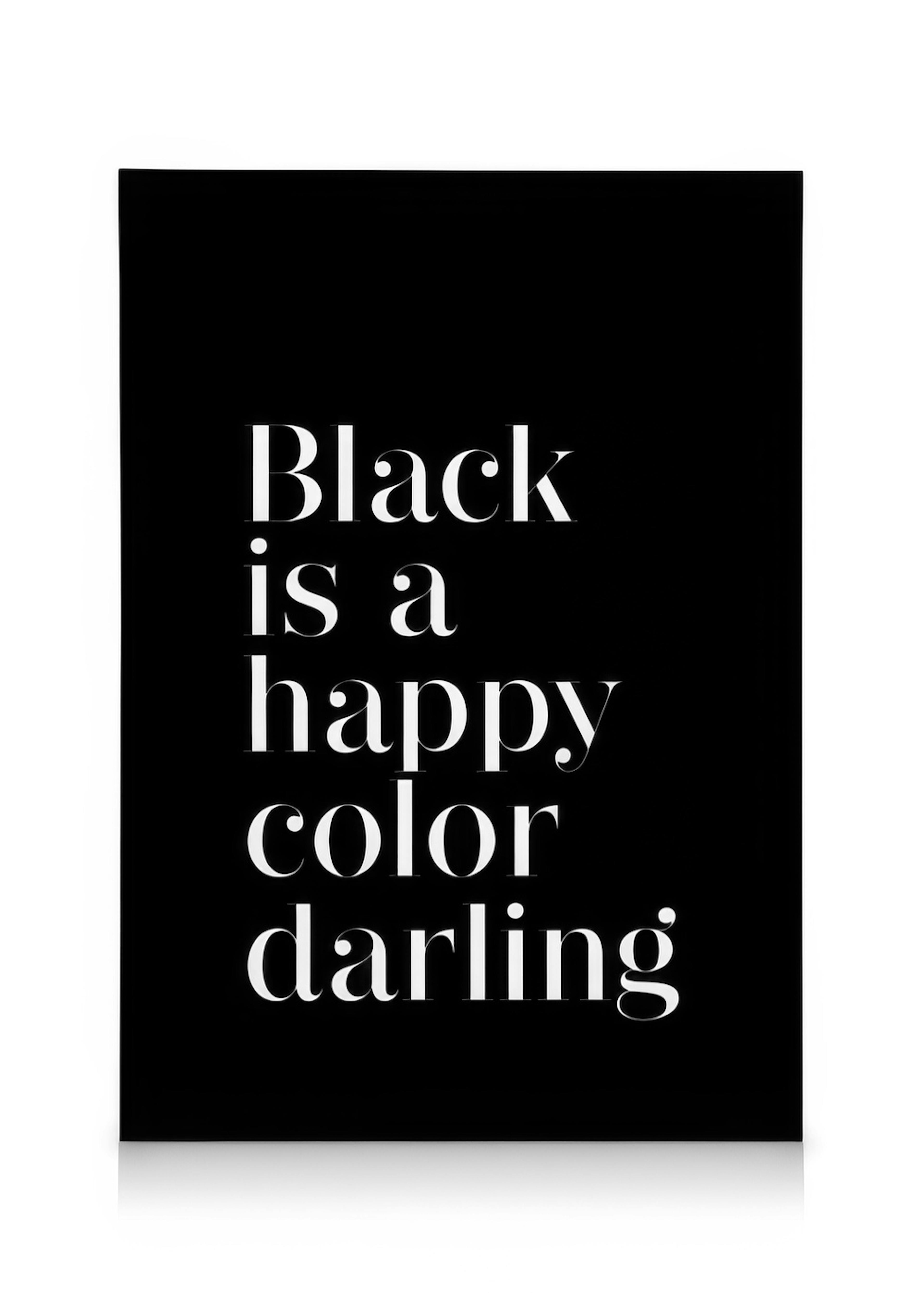 Black is a Happy Color obraz na plátně 0