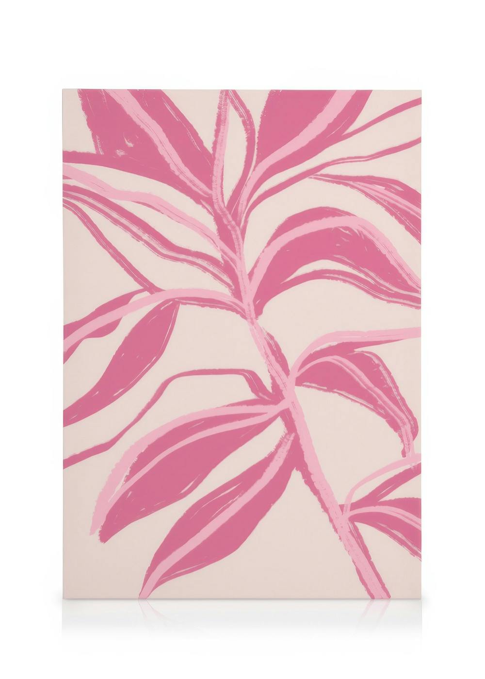 Pink Floral Illustration Lerret (30x40 cm)