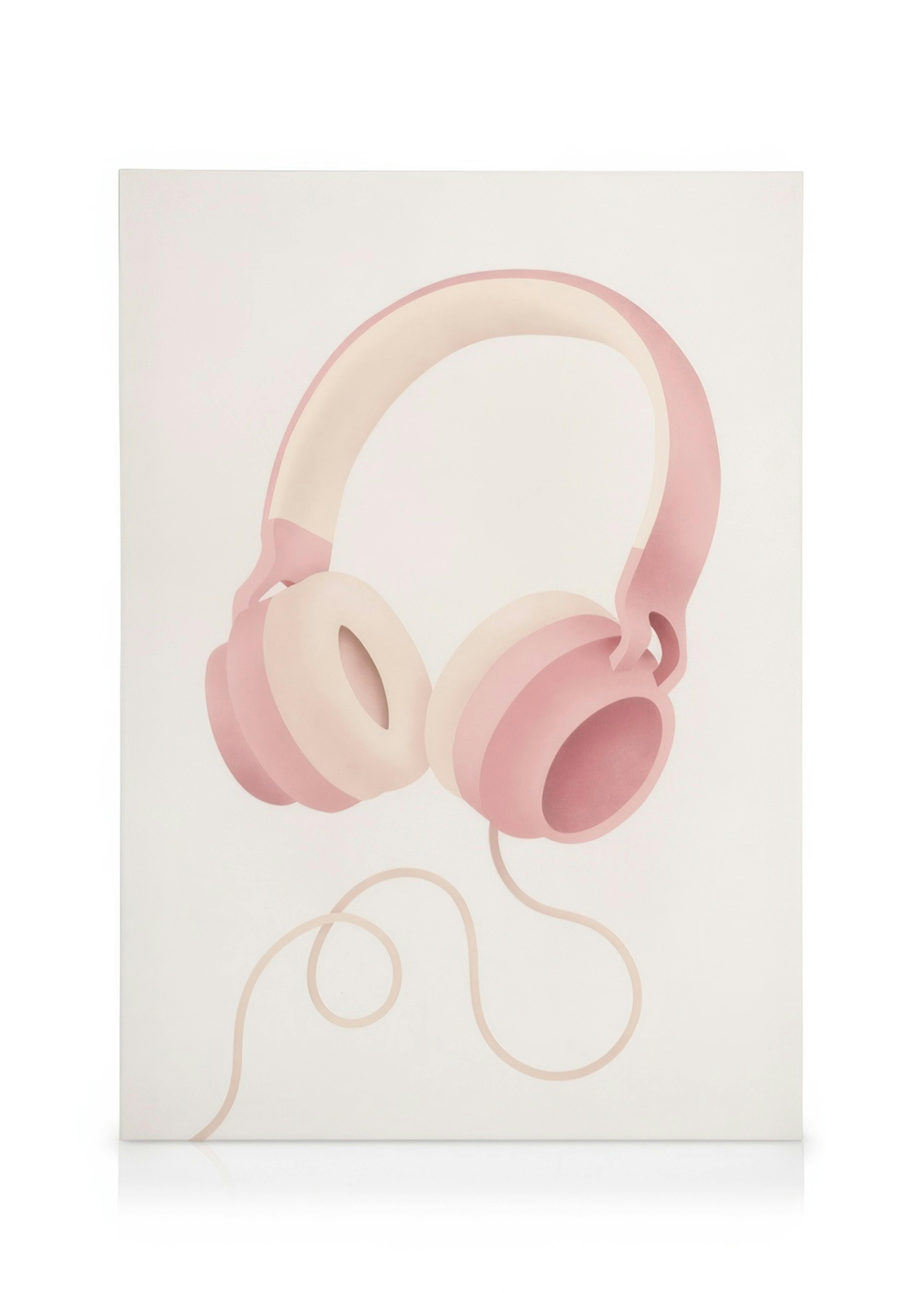 Pastel Headphones Canvas 0