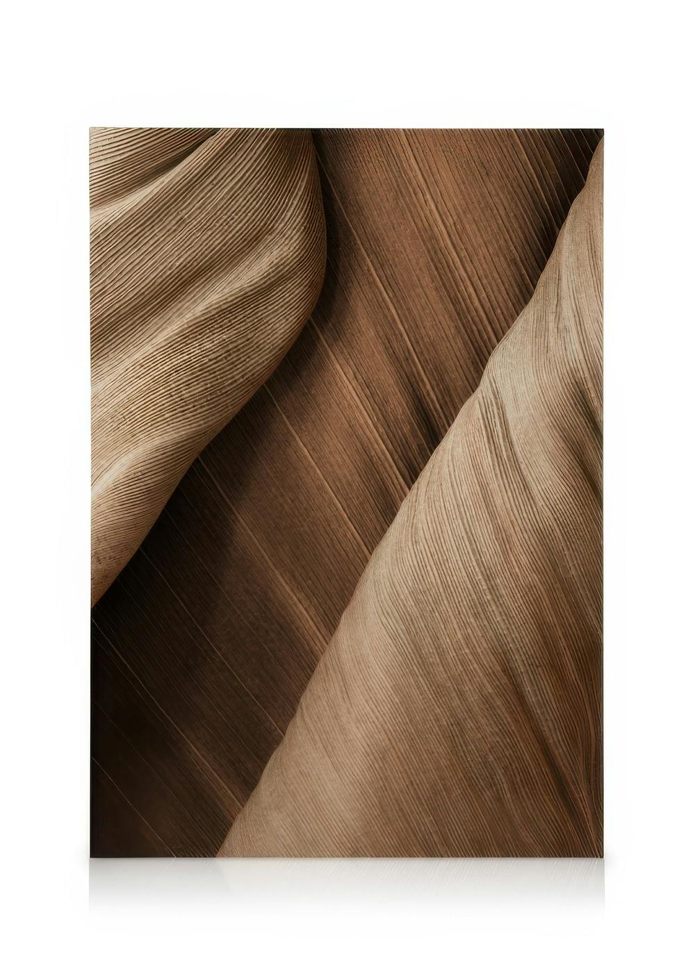 Brown textured canvas print, wavy pattern for living room wall art.
