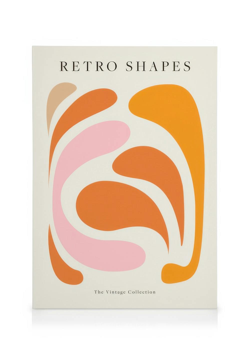 Retro Shapes No1 Toile (30x40 cm - Cadre de chêne) - Graphisme