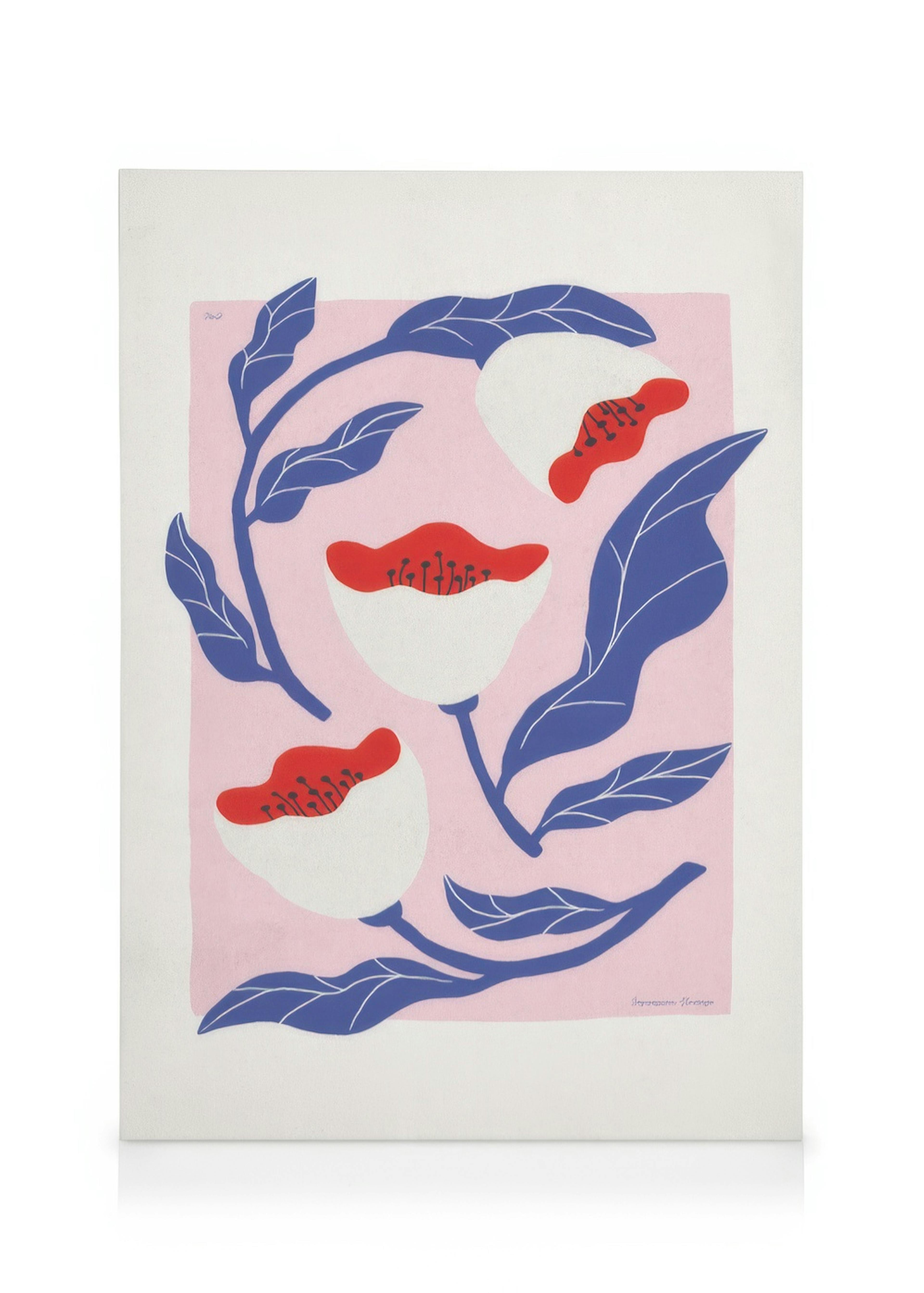 Motifs de Fleurs No2 Stampa su Tela 0
