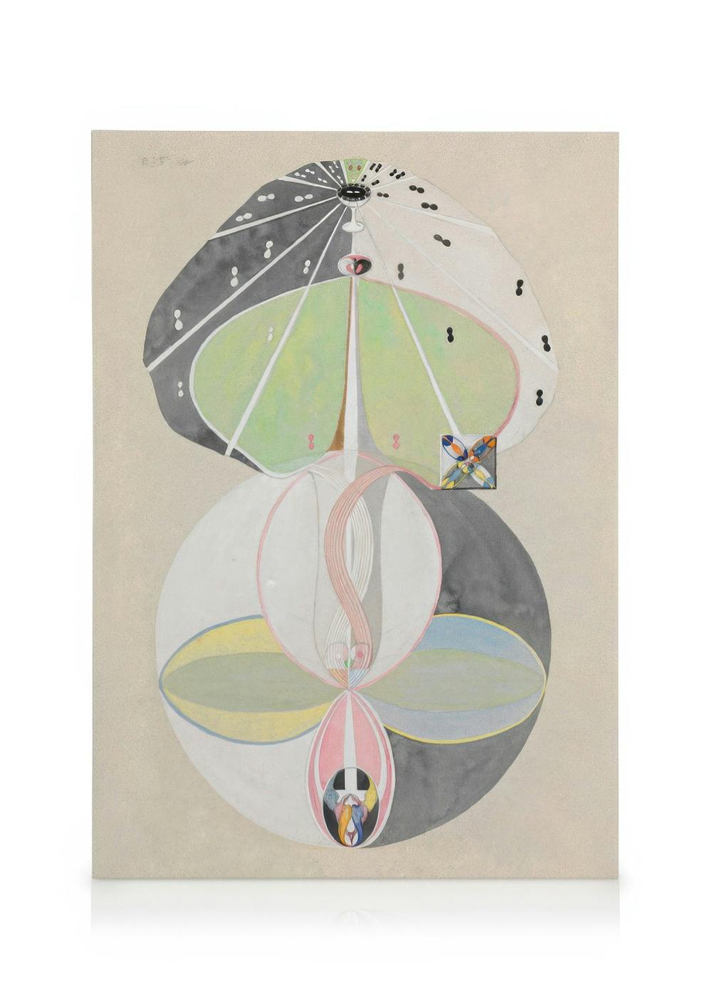 Obraz na plátne - Hilma Af Klint - Tree of Knowledge, No. 5 (30x40 cm - Čierny rám)