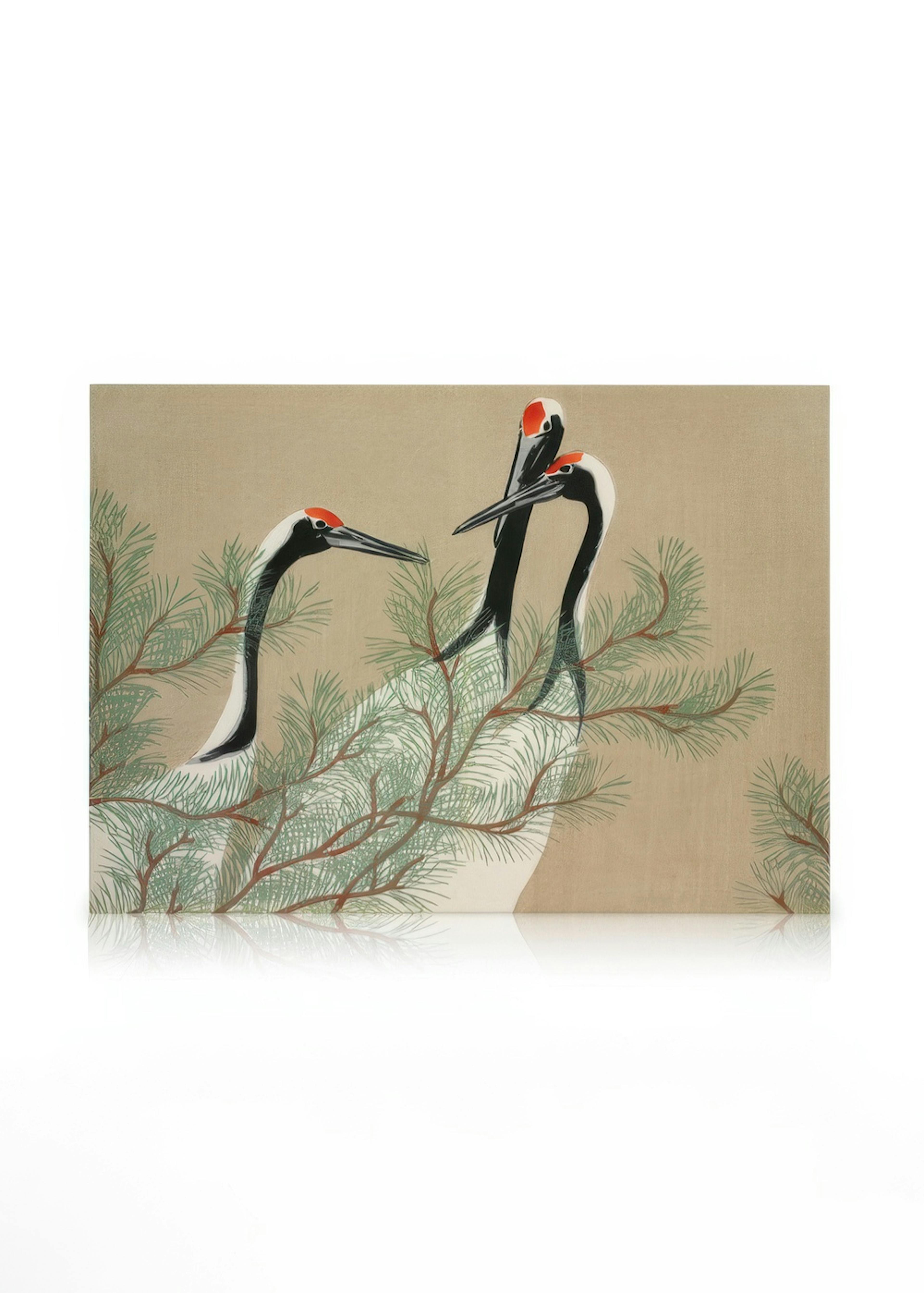 Kamisaka Sekka - Cranes from Momoyogusa Tableau sur toile 0