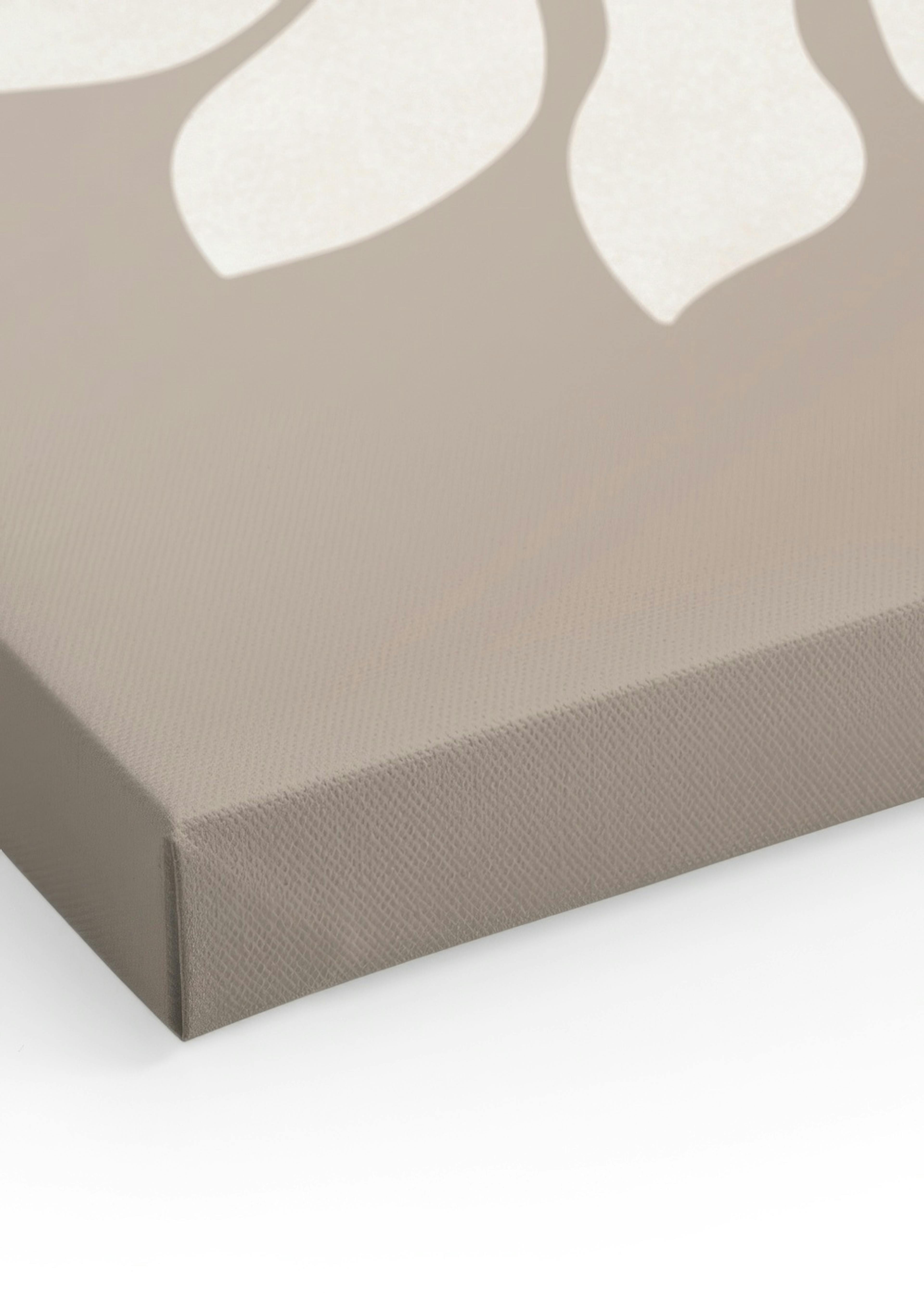Beige Graphic Plant Canvas print