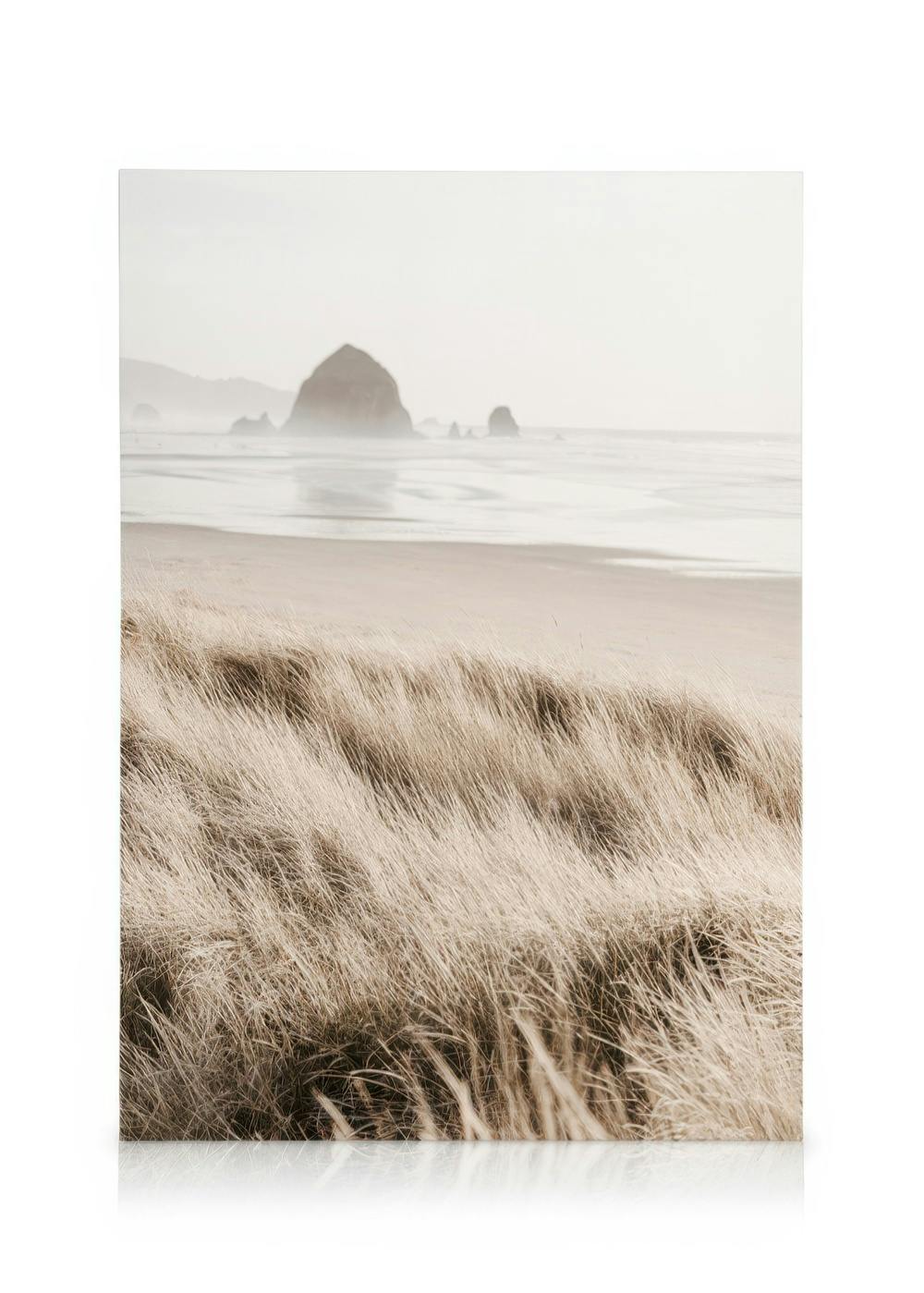 Canvas Schilderijen Morning Beach Canvas (50x70 cm - Fotolijst Eiken)
