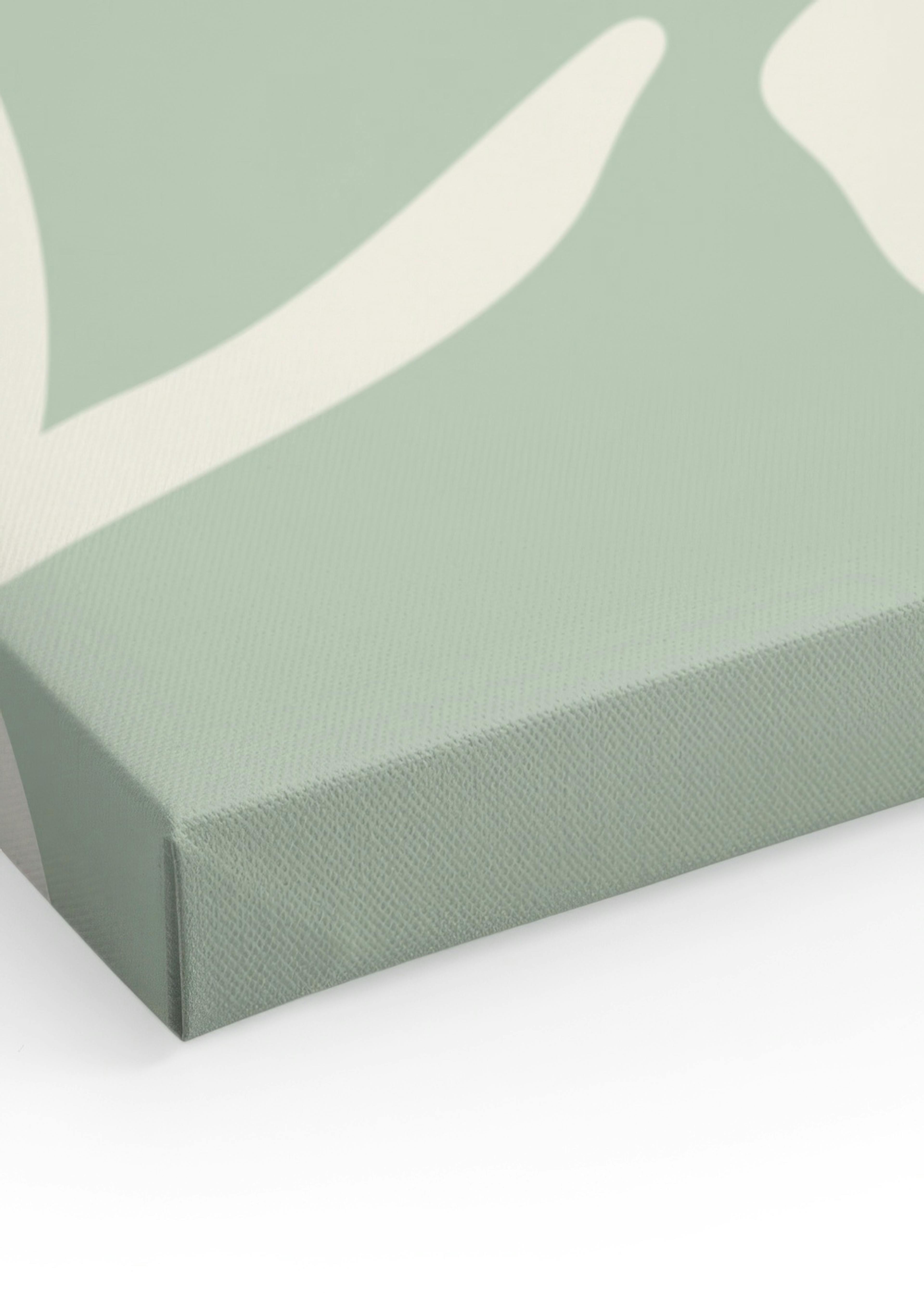 Green Florals Canvas print