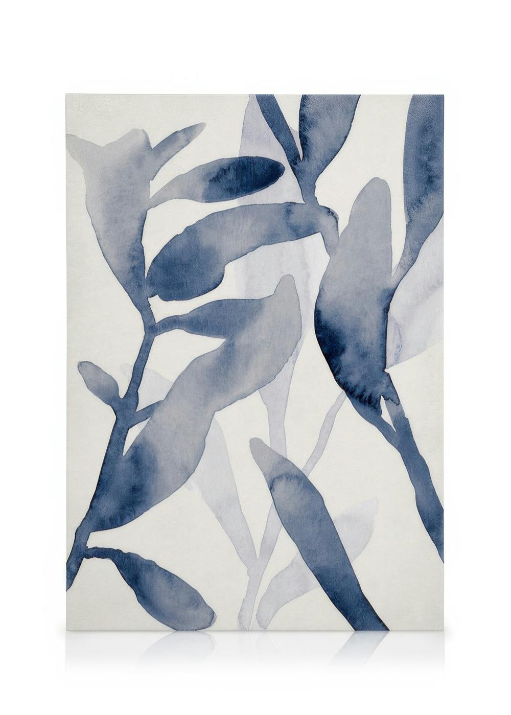 Canvas Schilderijen Aquatic Greenery No1 Canvas (70x100 cm - Fotolijst Eiken)