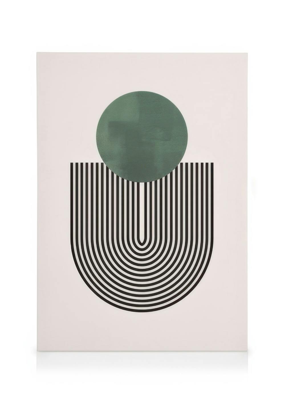 Leinwandbilder Mid Century Green No1 Leinwandbild (30x40 cm - Eichenrahmen)