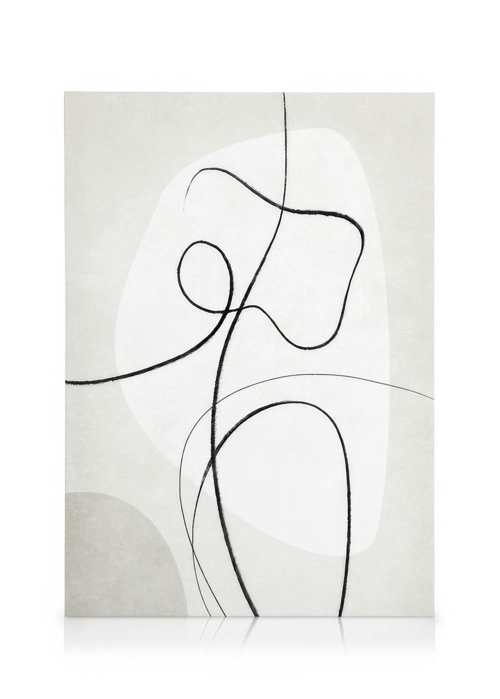 Canvastavlor Artful Lines No5 Canvastavla (30x40 cm - Svart ram)