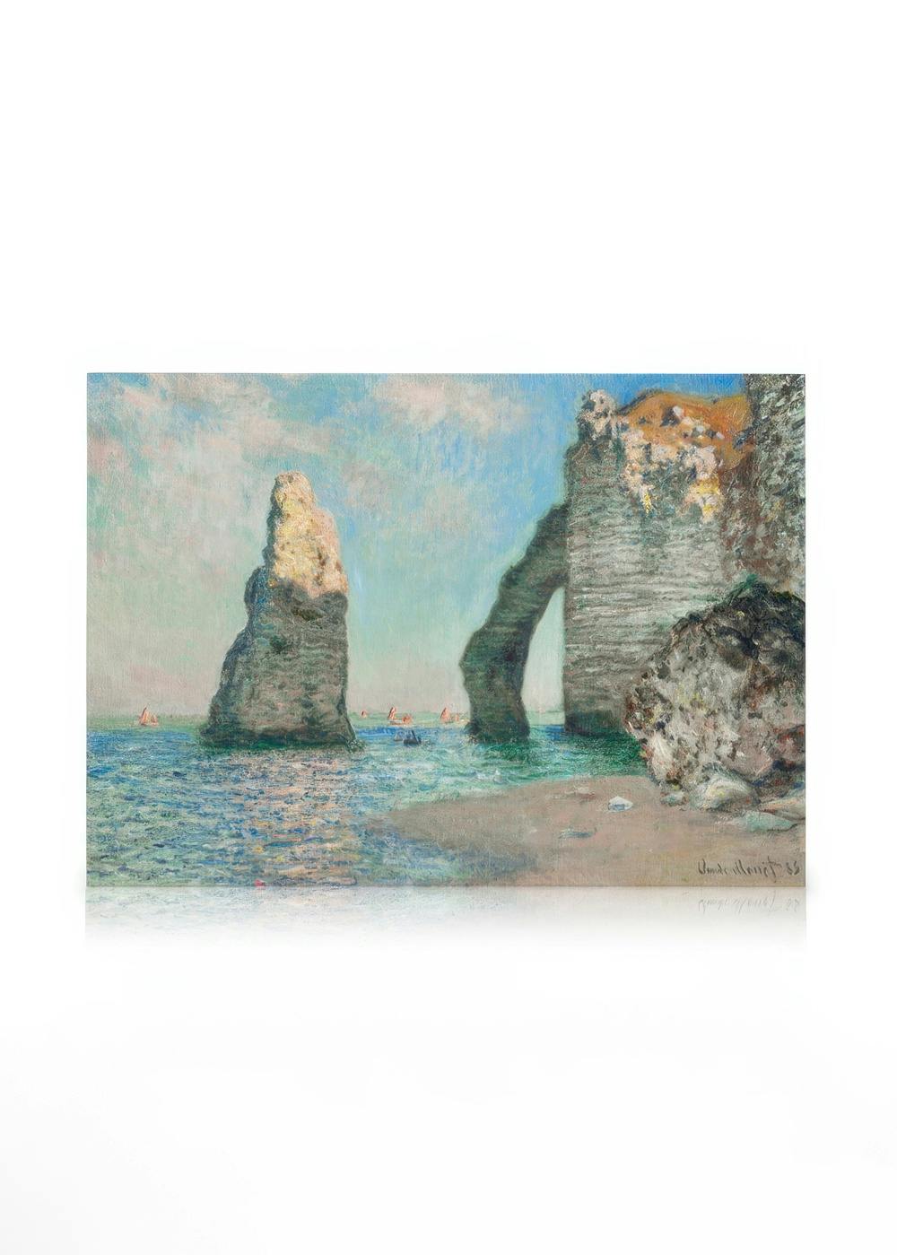 Canvastavlor Monet - The Cliffs at Étretat Canvastavla (50x70 cm)