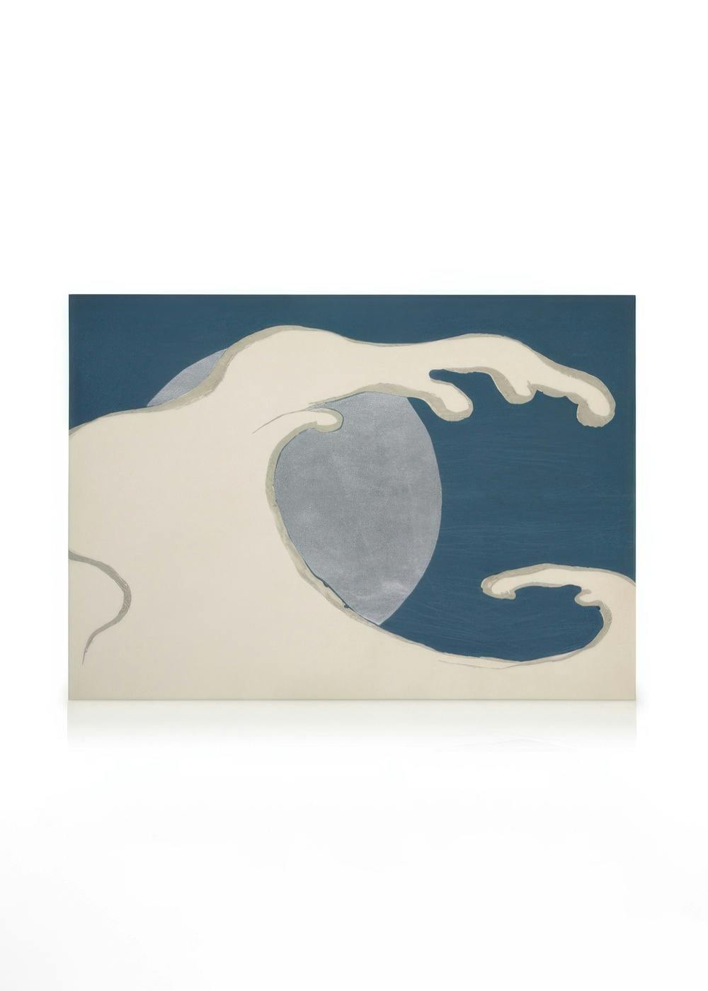 Kamisaka Sekka - Waves and sun from Momoyogusa Toile (30x40 cm) Toiles