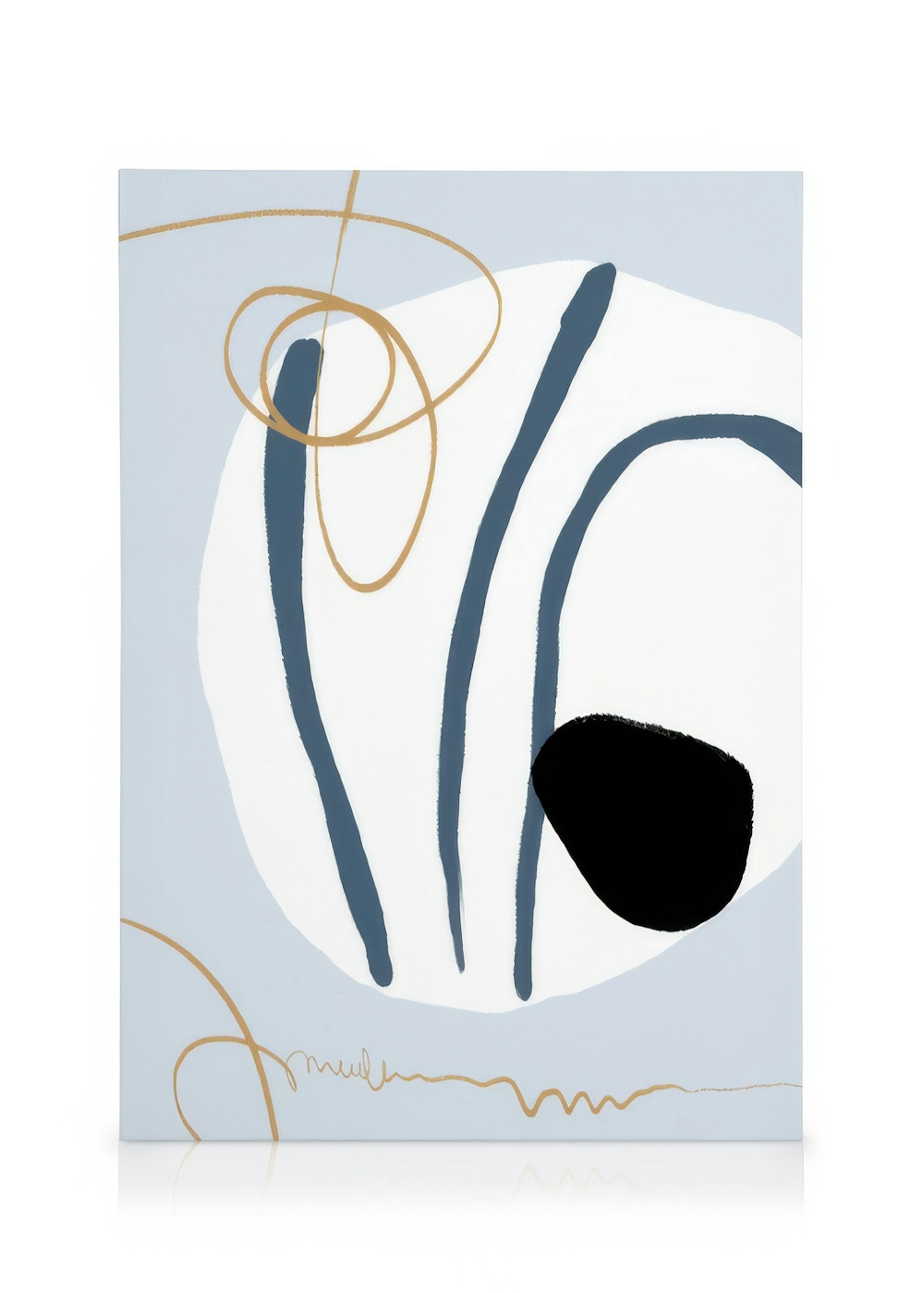 Abstract Blue Stripes No1 Canvas print 0