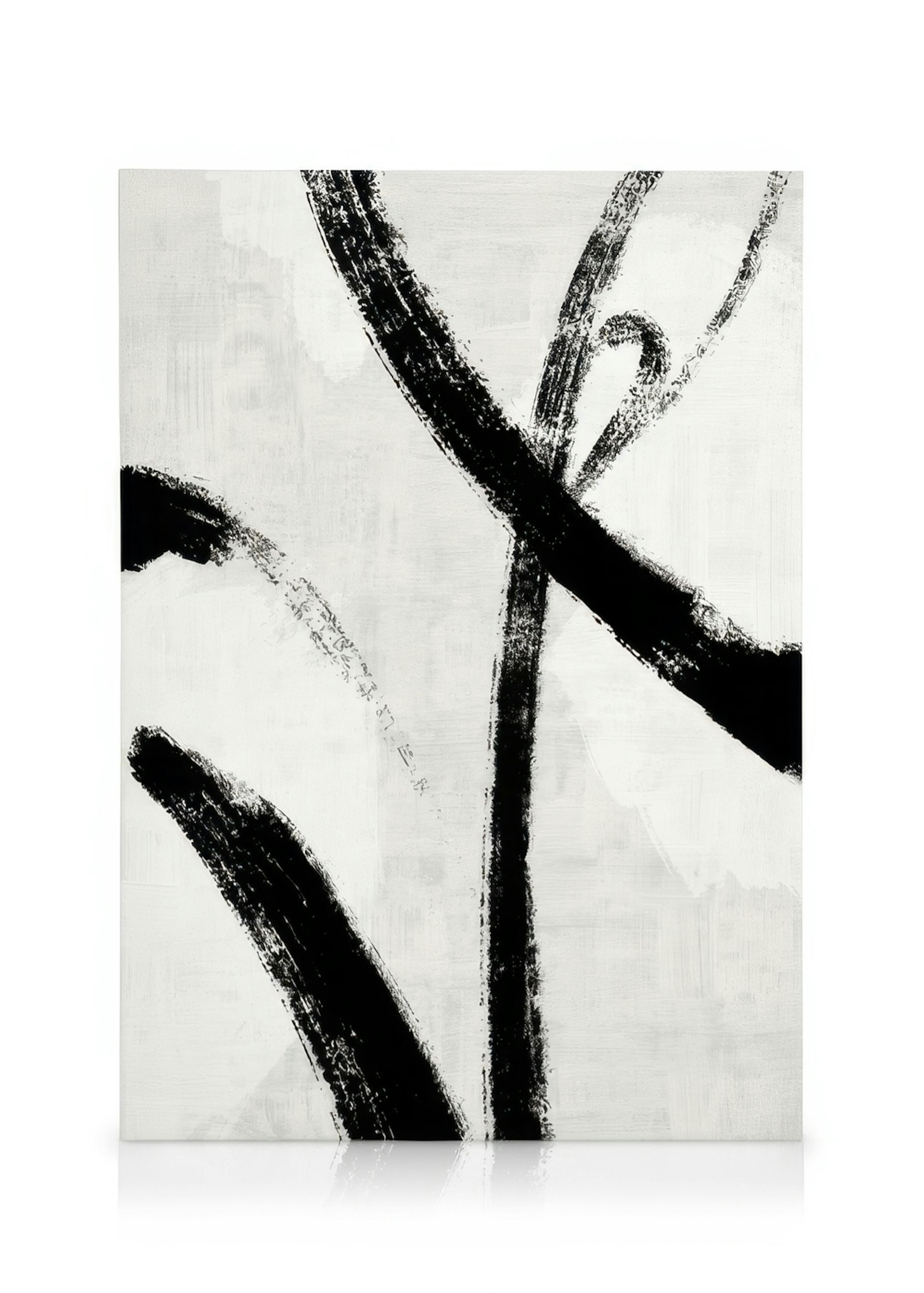 Black Brush Strokes No1 Obraz na płótnie 0