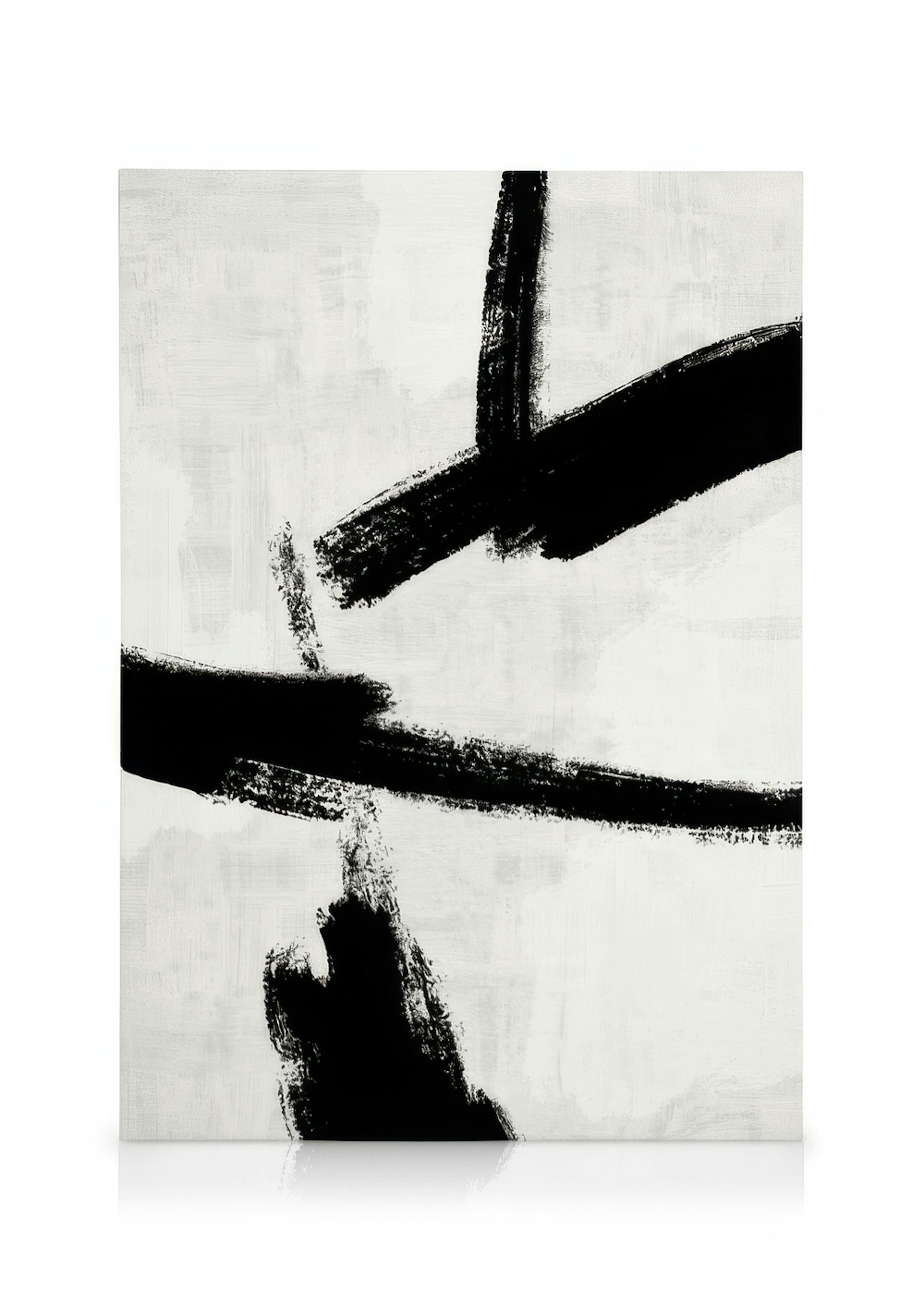 Black Brush Strokes No2 Obraz na płótnie 0