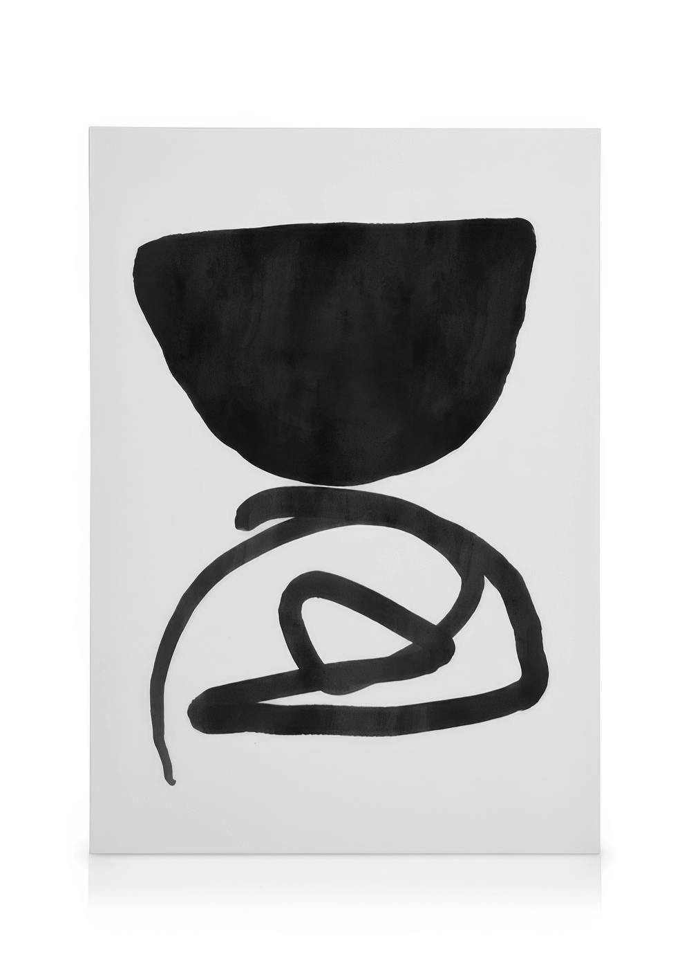 Telas decorativas Black Abstract Shapes No2 Quadro em tela (30x40 cm)