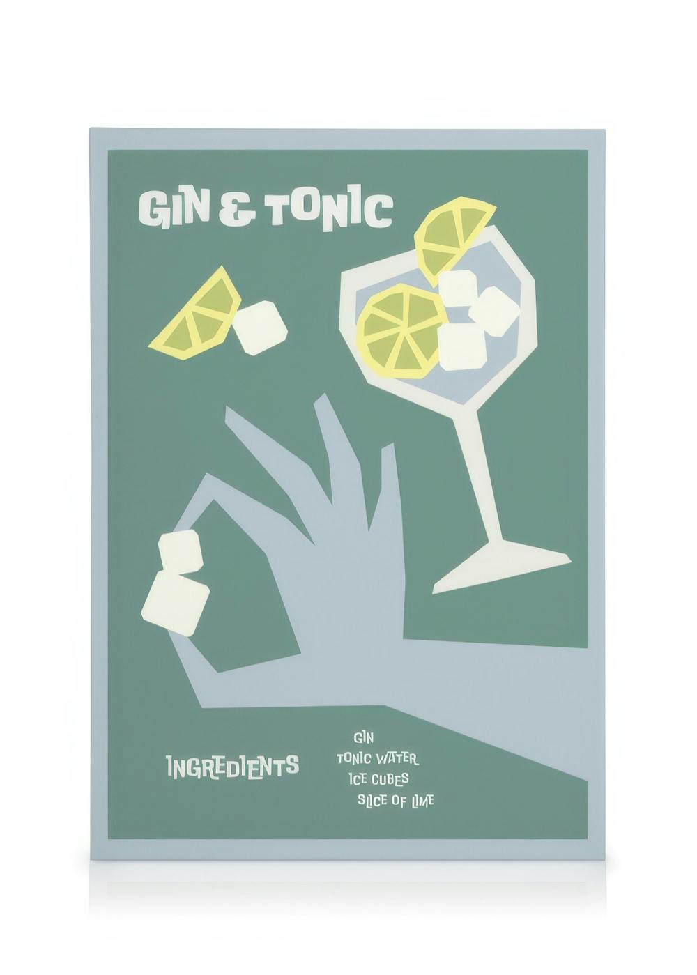Canvas Prints Gin & Tonic Cocktail Canvas print (50x70 cm - Oak Frame)