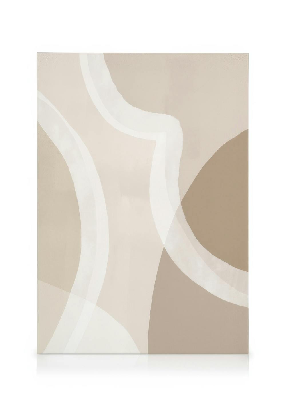 Beige Abstract No1 Toile (50x70 cm - Cadre de chêne) - Toiles