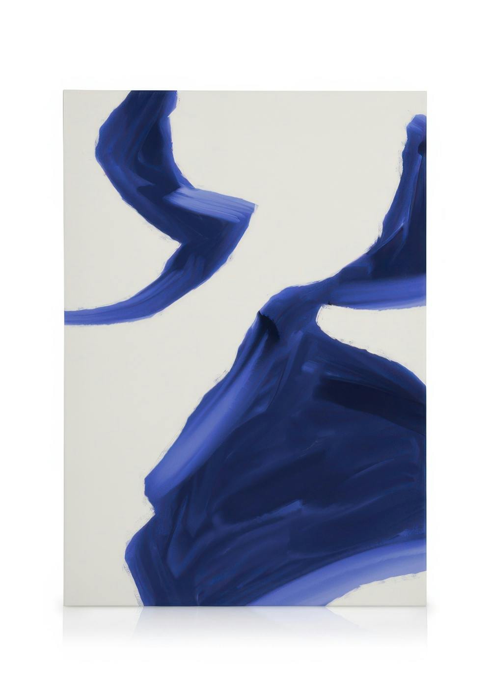 Telas decorativas Indigo Abstract No2 Tela (70x100 cm - Moldura Preta)