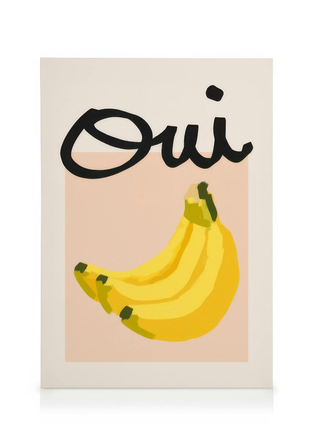 Canvas Prints Oui Banana Canvas print (30x40 cm - Black Frame)