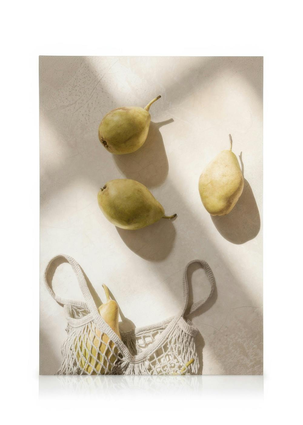 Pears in Sunlight Tableau sur toile (50x70 cm) - Toiles