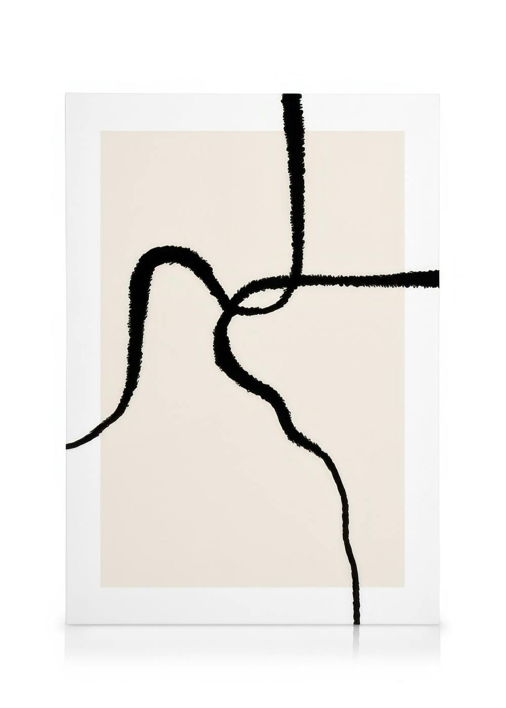 Canvas Prints Formation in Black No2 Canvas print (50x70 cm - Oak Frame)