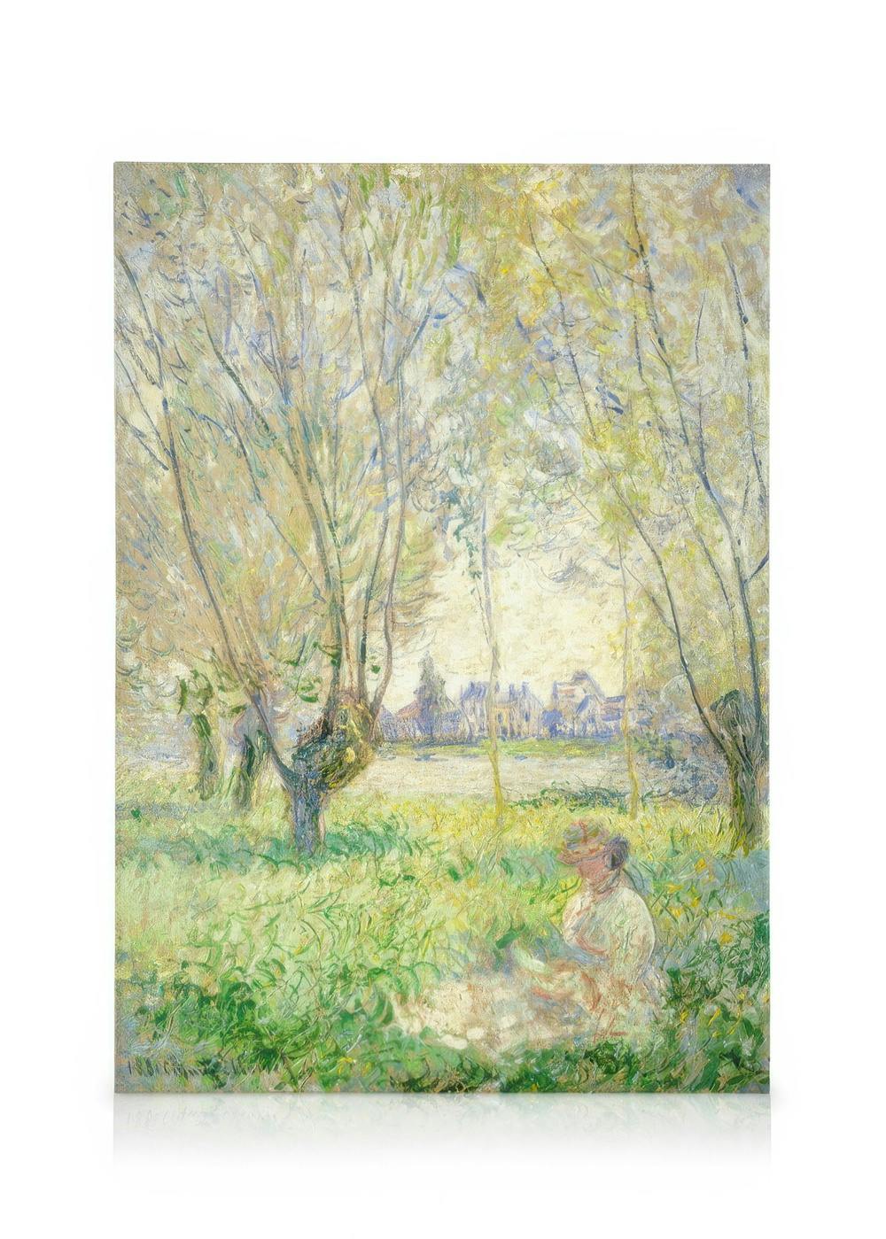 Canvas Prints Monet - Woman Seated under the Willows Canvas print (50x70 cm)
