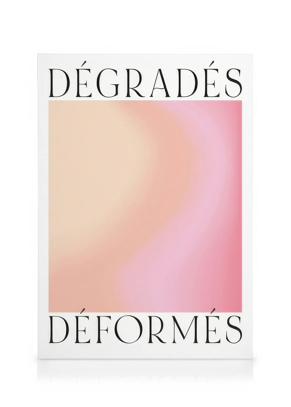 Telas decorativas Distorted Gradients No1 Quadro em tela (50x70 cm - Moldura de Carvalho)