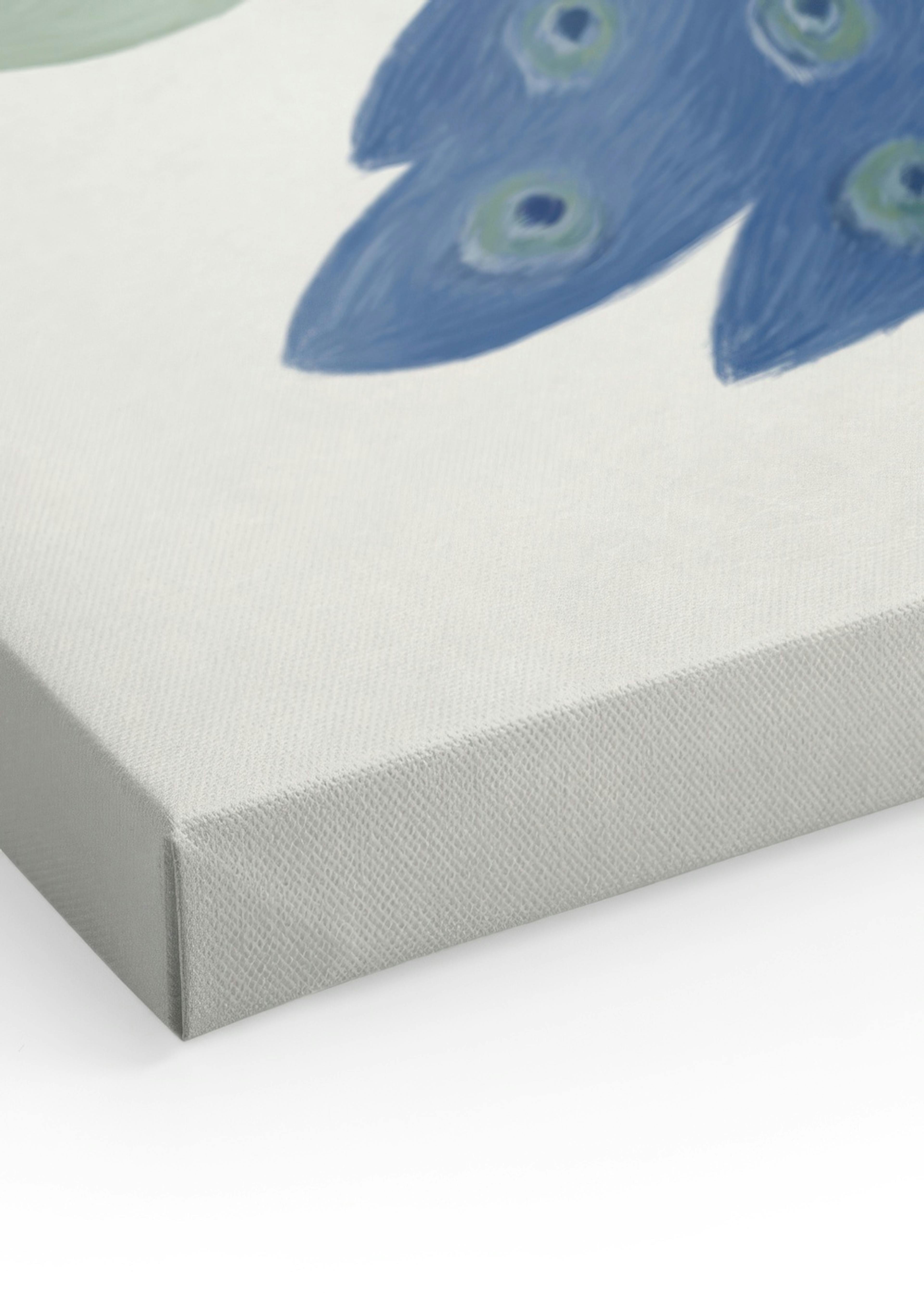 Vintage Blue Peacock Canvas print