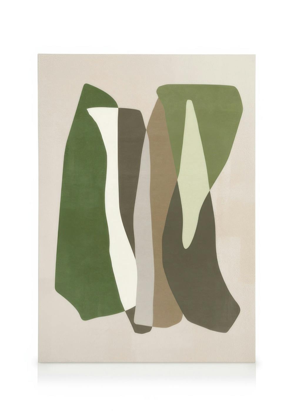 Canvas Prints Green Graphic Forms No2 Canvas print (50x70 cm - Oak Frame)