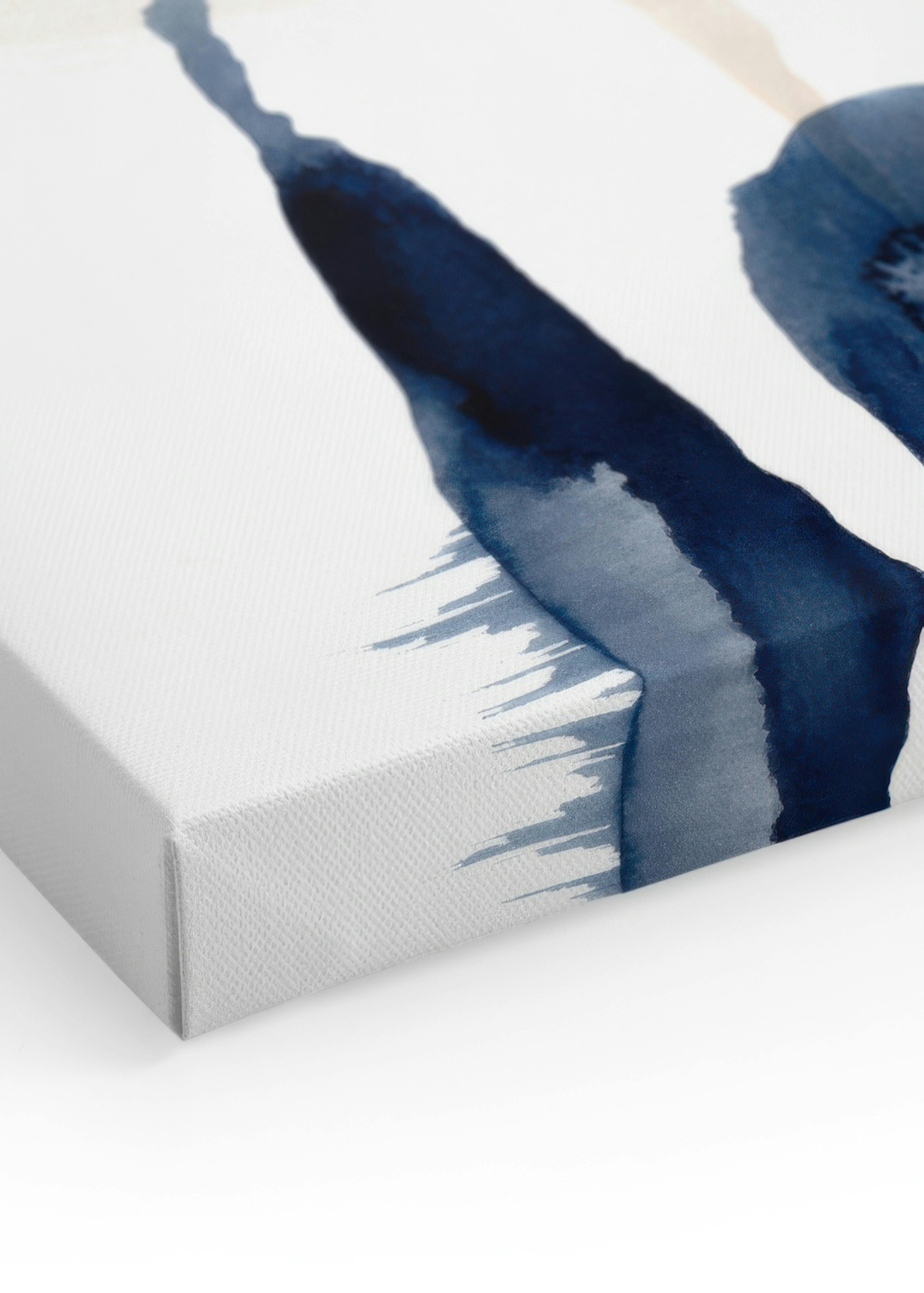 Abstract Blue Brushes No2 Tela