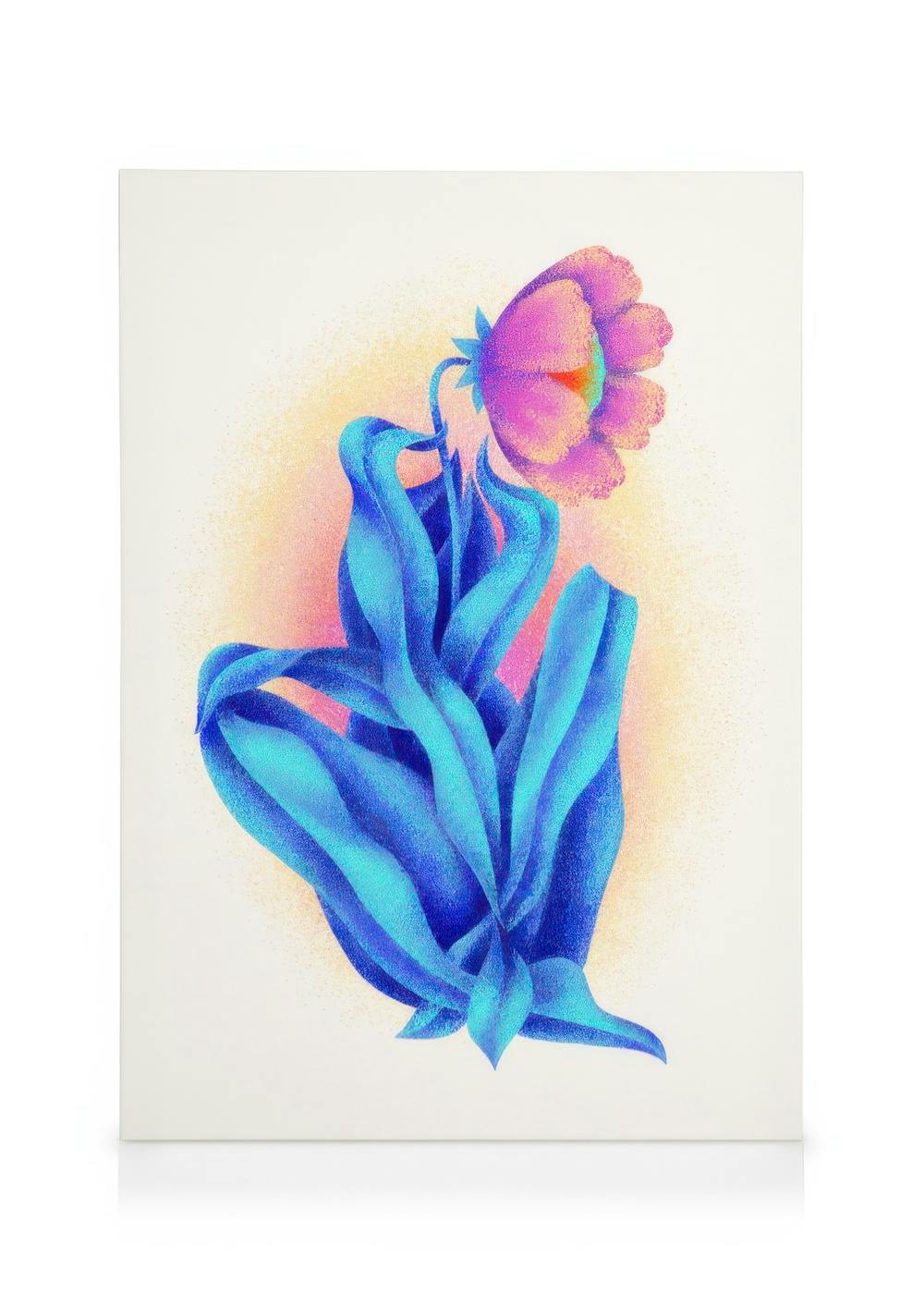 Canvas Prints Female Botanic Canvas print (30x40 cm - Oak Frame)