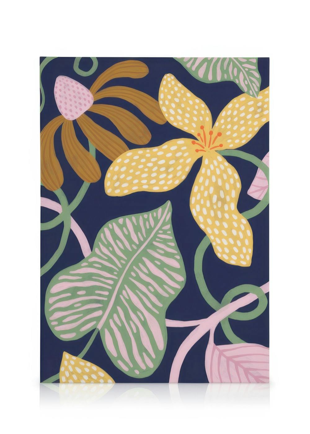 Canvas Prints Jungle Vines No1 Canvas print (30x40 cm - Black Frame)