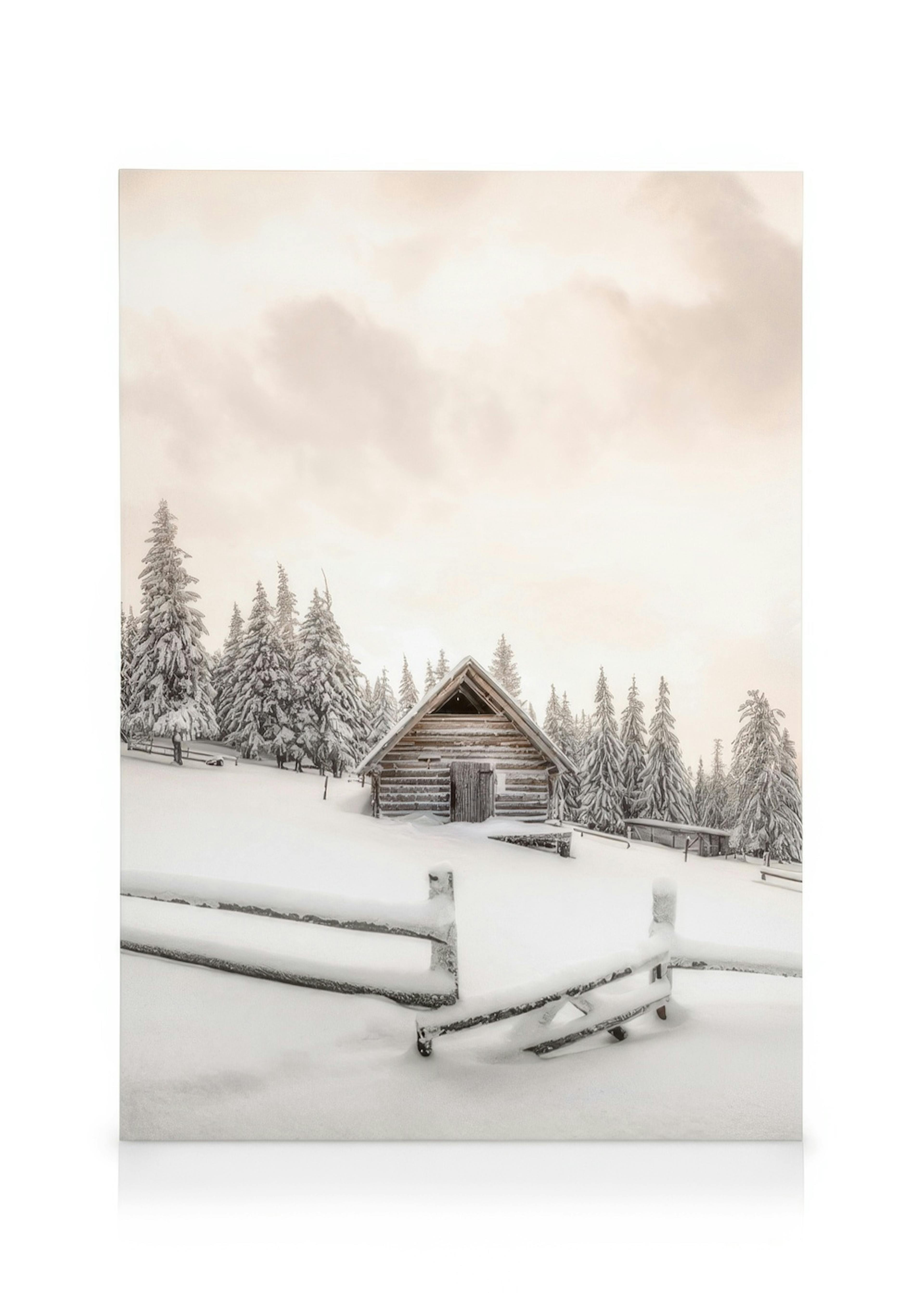 Snowy Cabin Lerret 0