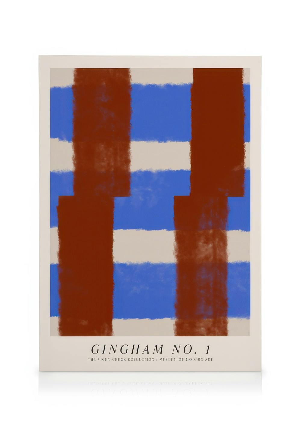 Canvas Prints Gingham No1 Canvas print (50x70 cm - Oak Frame)