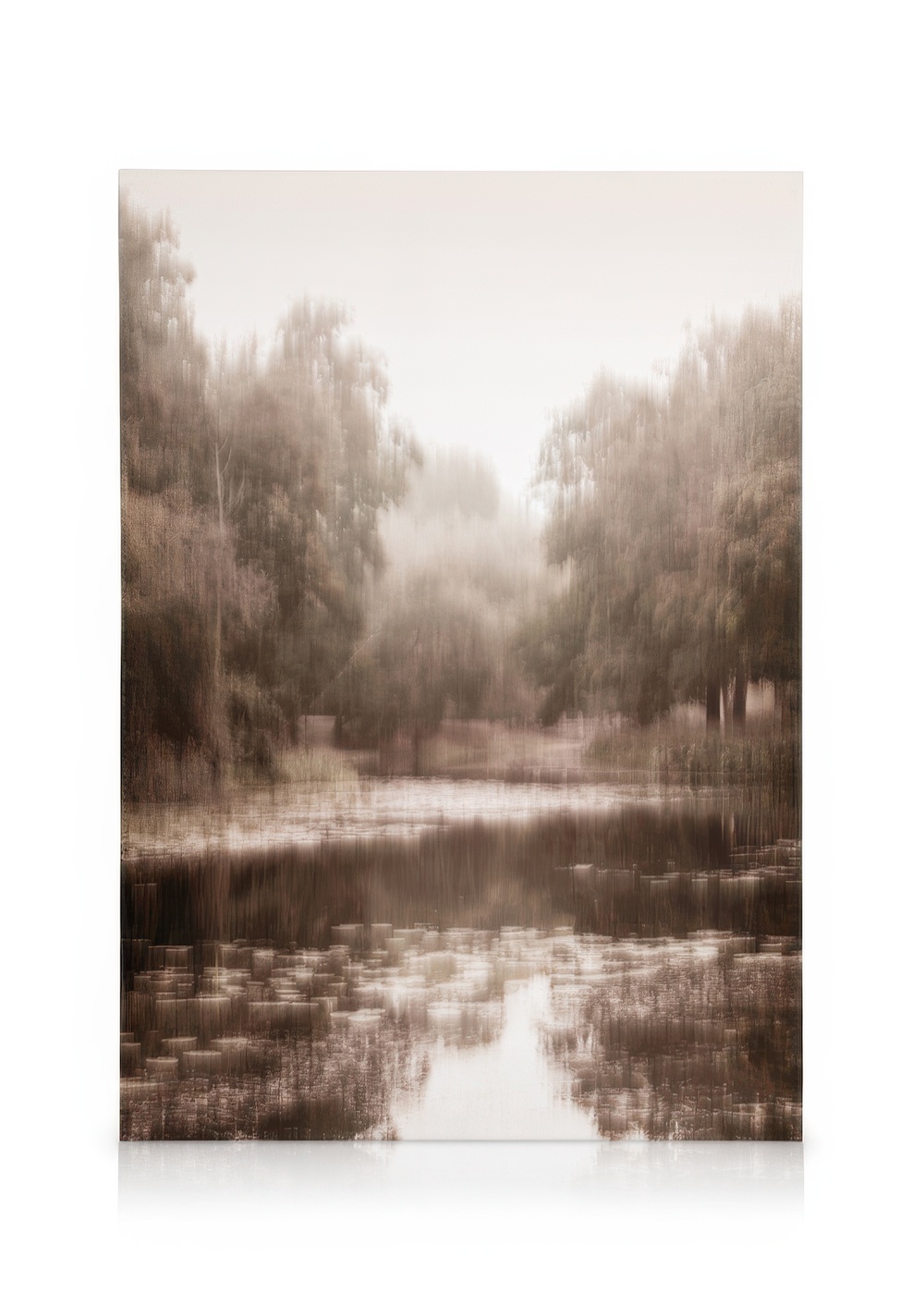 Misty Forest Reflection Canvas Print – Serene Wall Art | Desenio