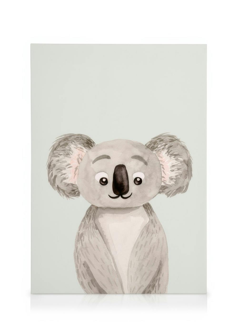 Telas decorativas Kind Koala Tela (30x40 cm - Moldura de Carvalho)