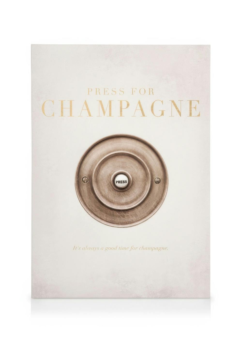 Press for Champagne Tableau sur toile (30x40 cm) Toiles